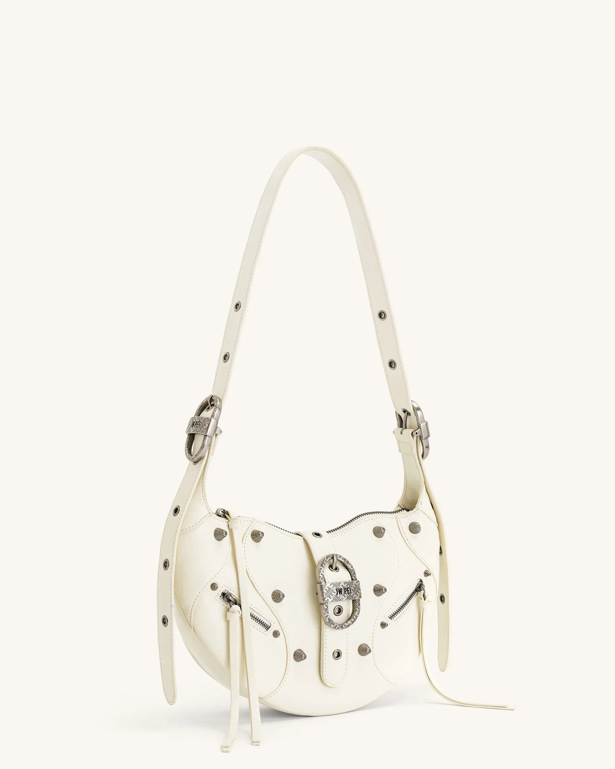 Jw Pei Tessa Crushed Shoulder Bag White