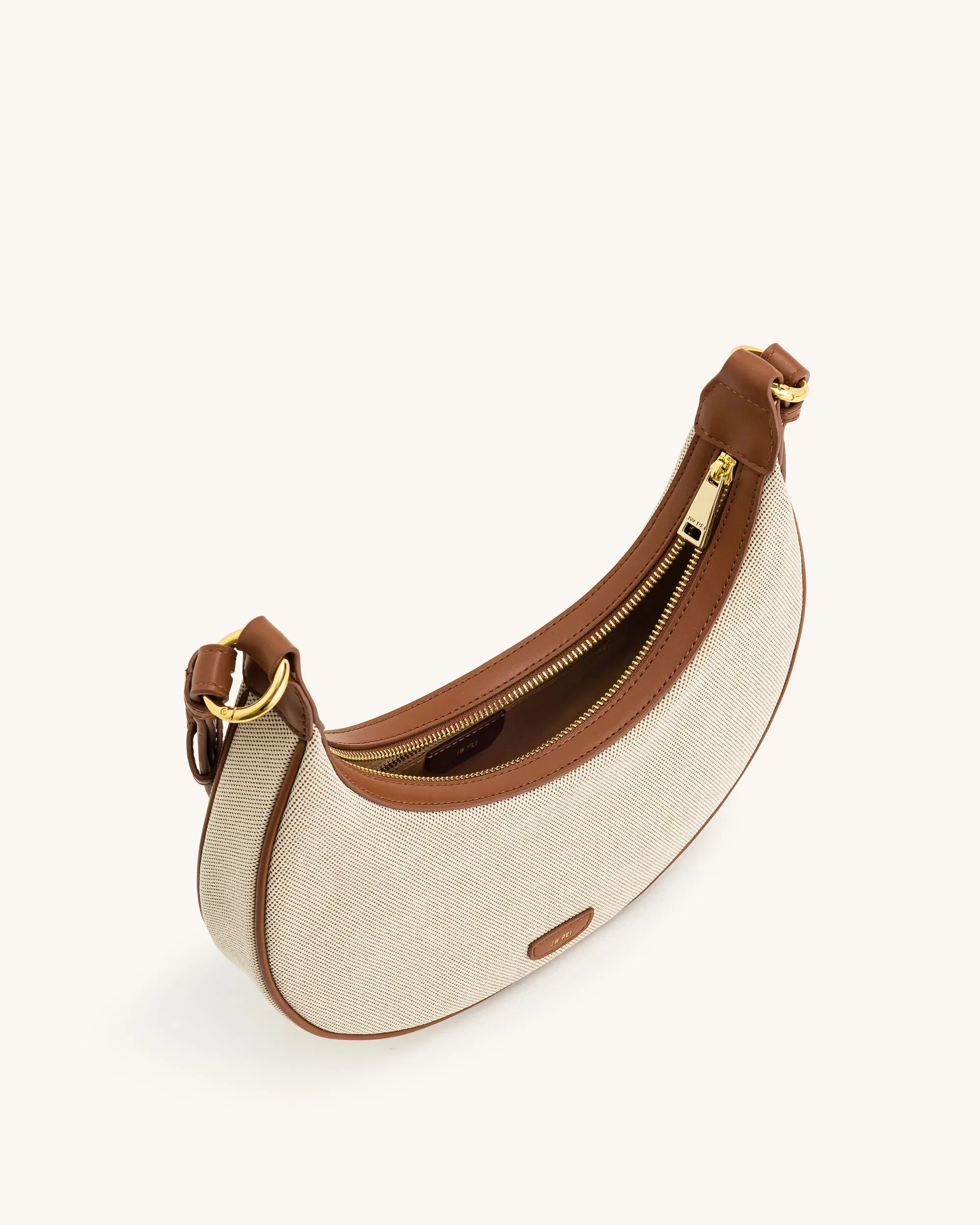 Jw Pei Carly Canvas Saddle Bag Beige