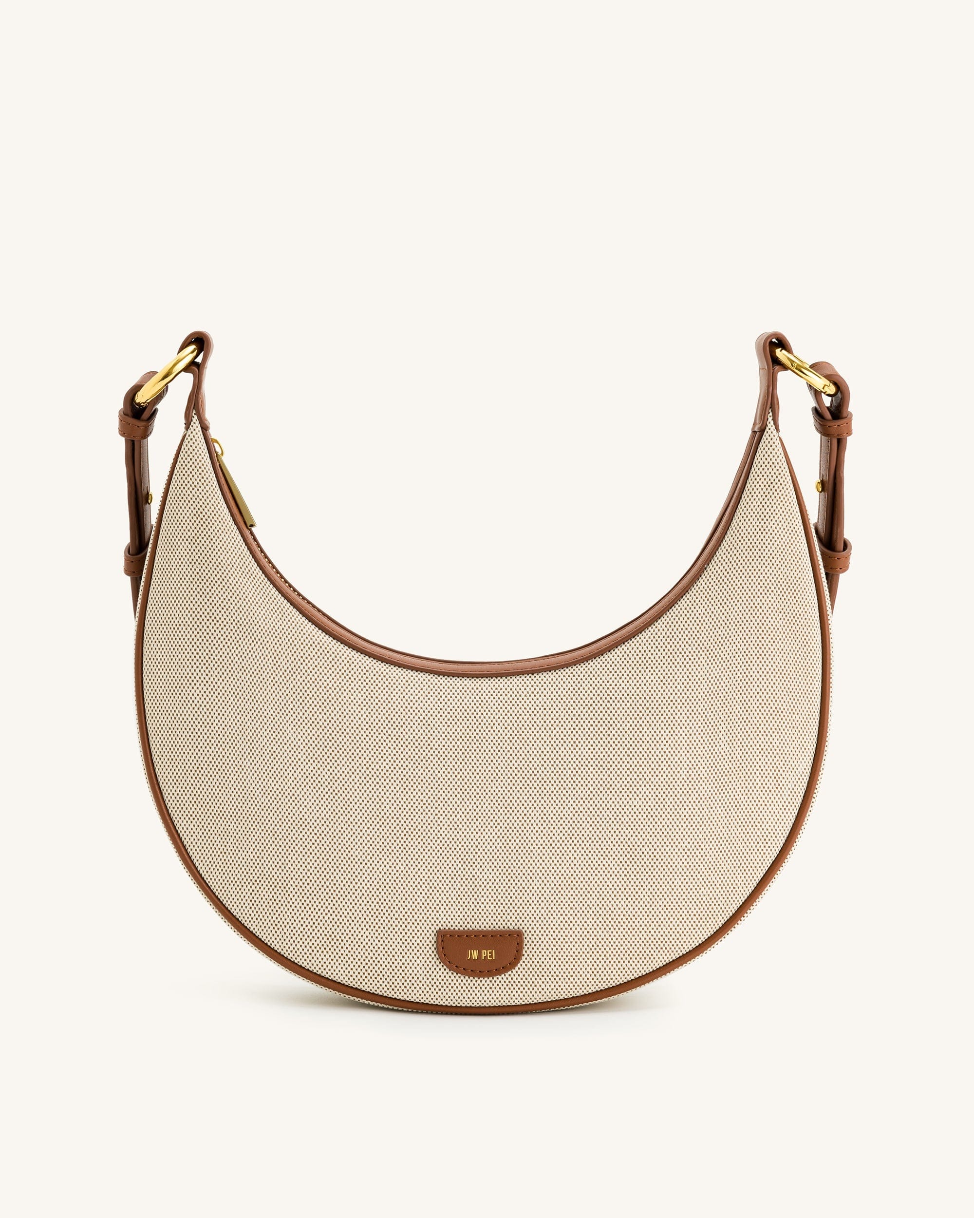 Jw Pei Carly Canvas Saddle Bag Beige