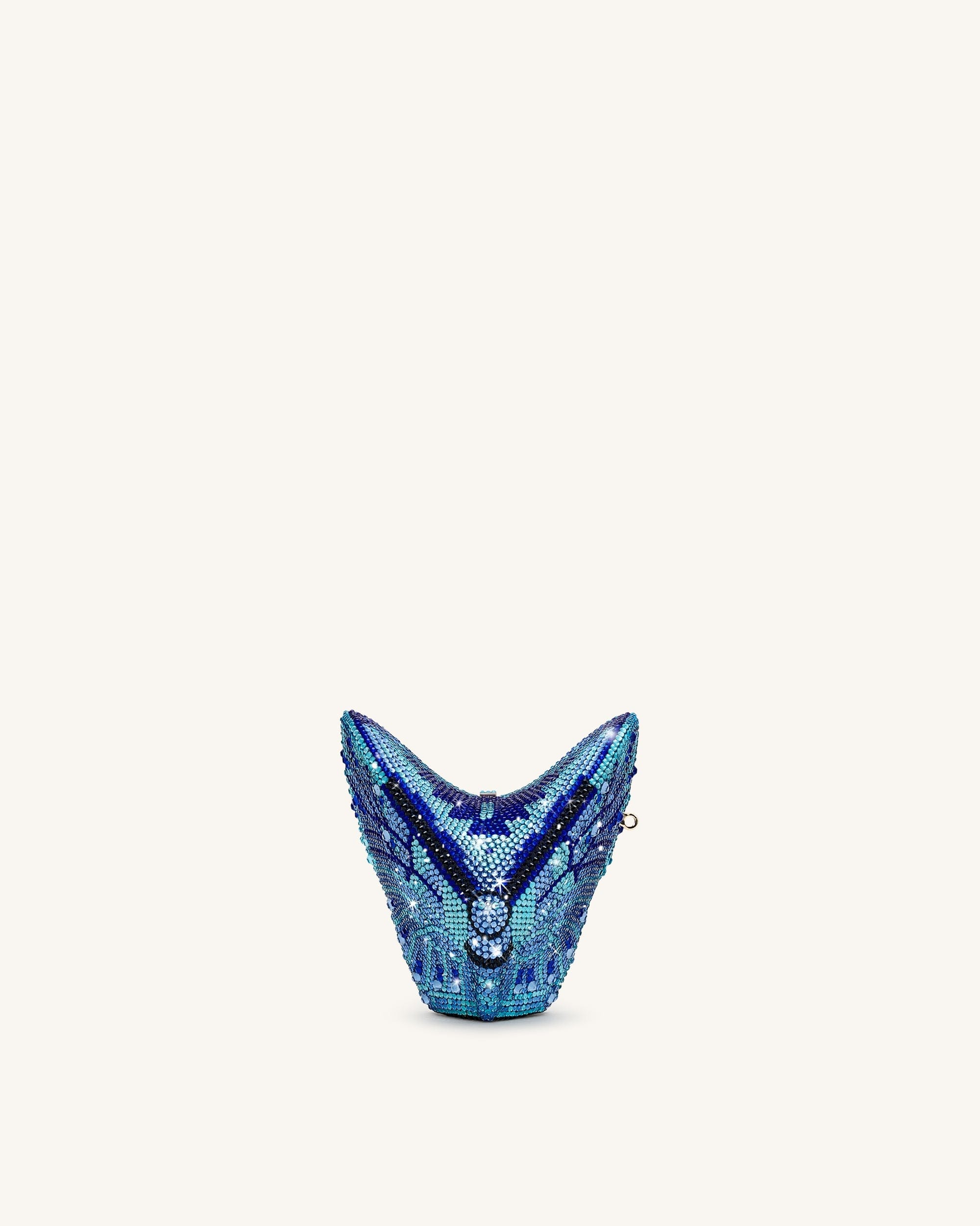 Jw Pei Paisley Crystal Butterfly Clutch Blue