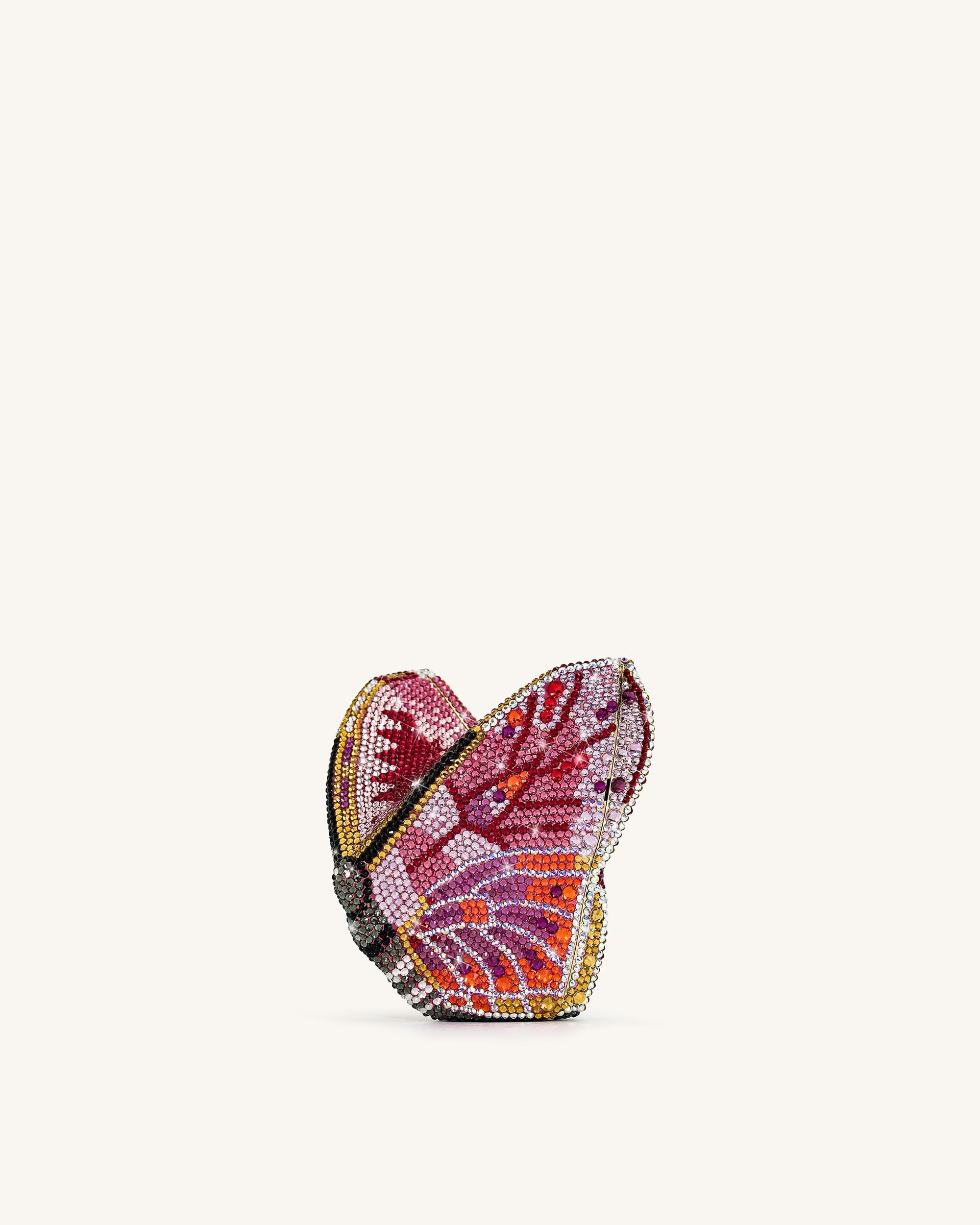 Jw Pei Paisley Crystal Butterfly Clutch Blue
