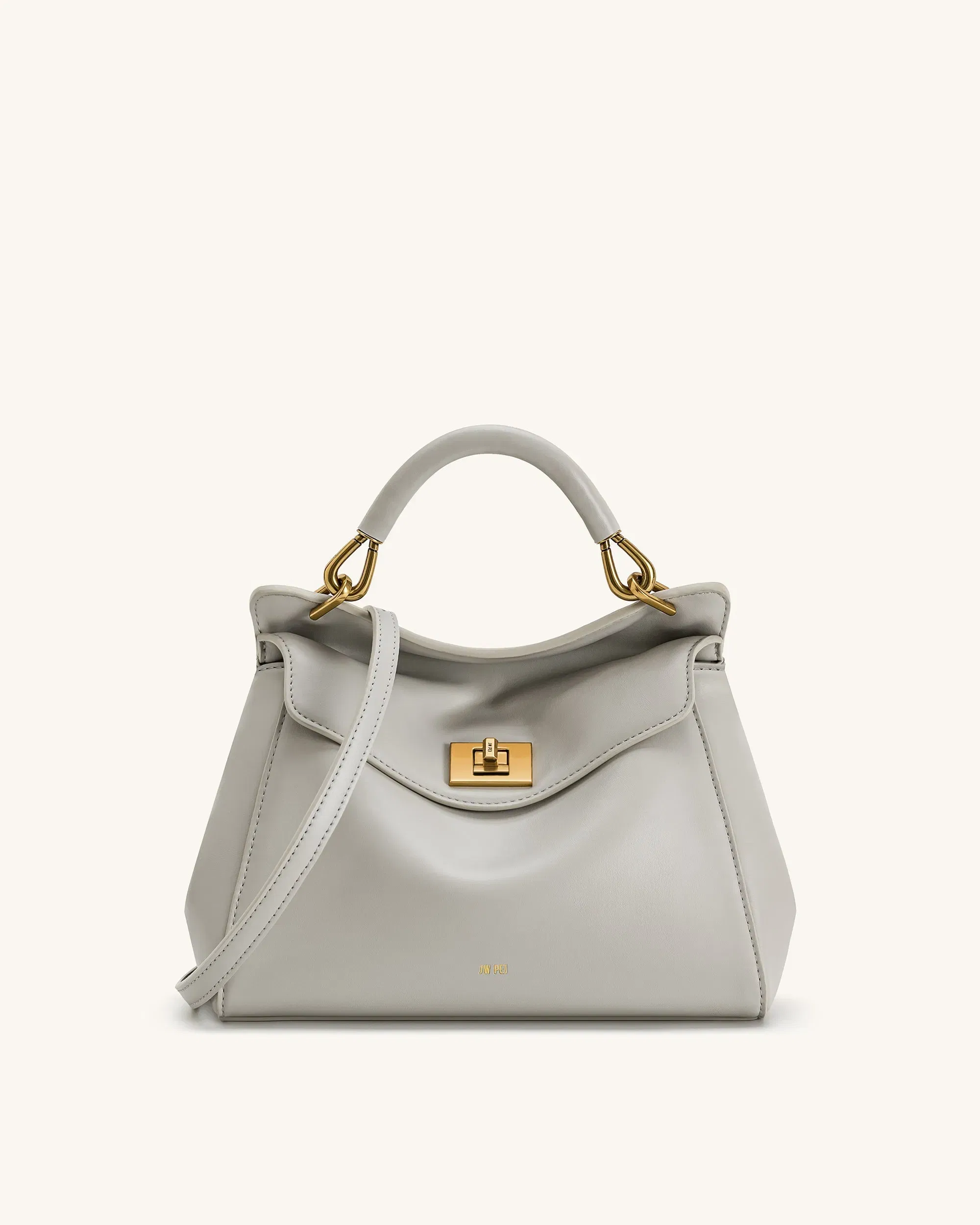 Jw Pei Lucia Classic Top Handle Bag Light Gray
