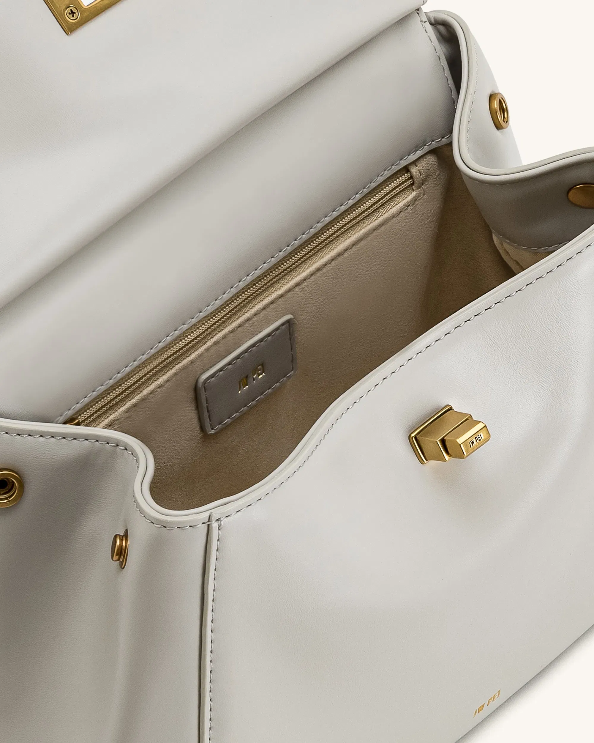 Jw Pei Lucia Classic Top Handle Bag Light Gray