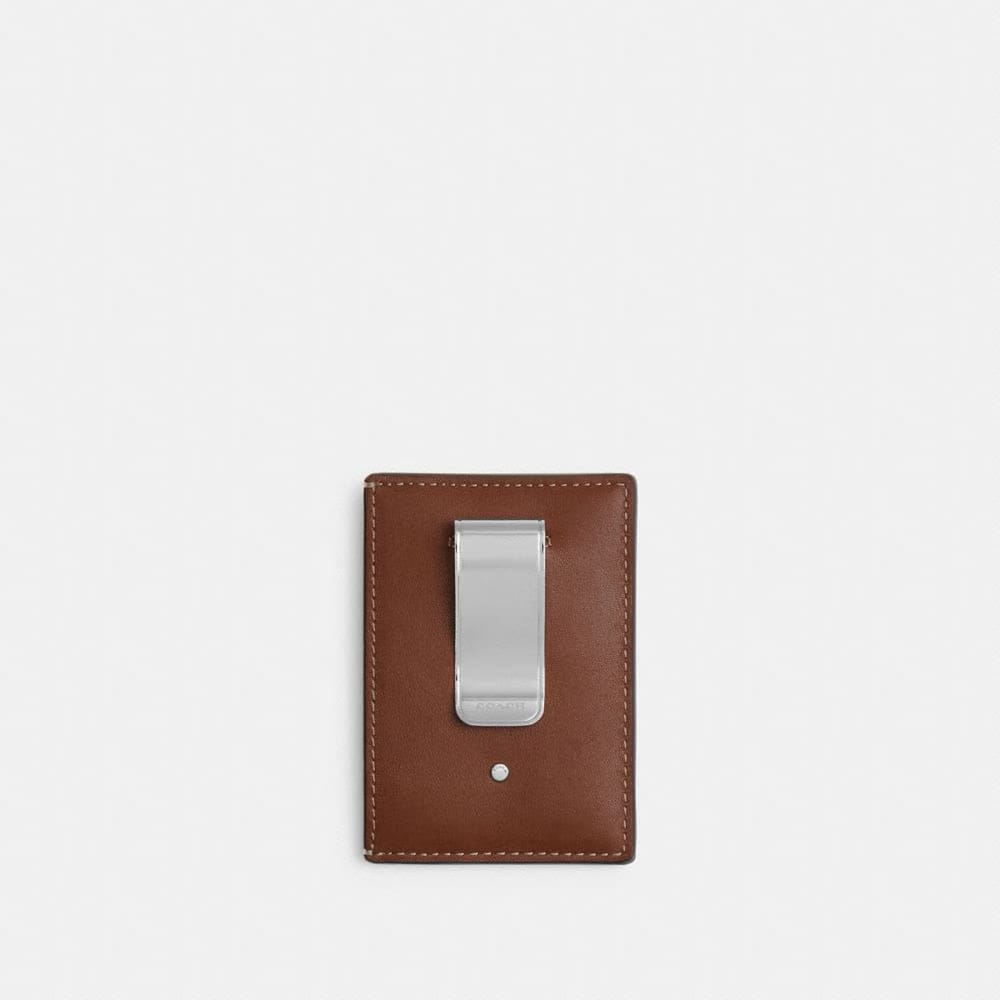 Coach Money Clip Card Case Redwood