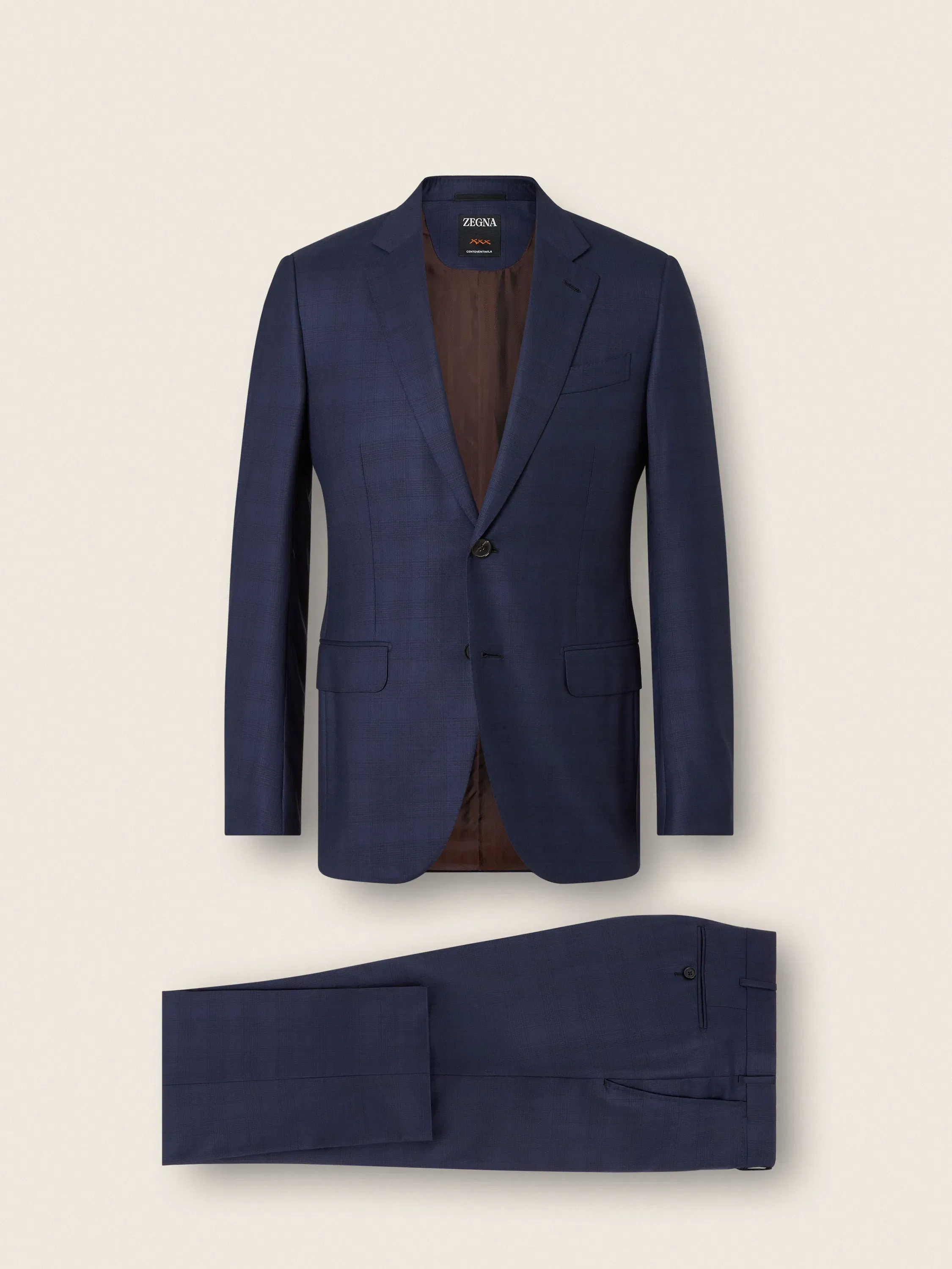 Zegna Navy Blue Centoventimila Wool Suit