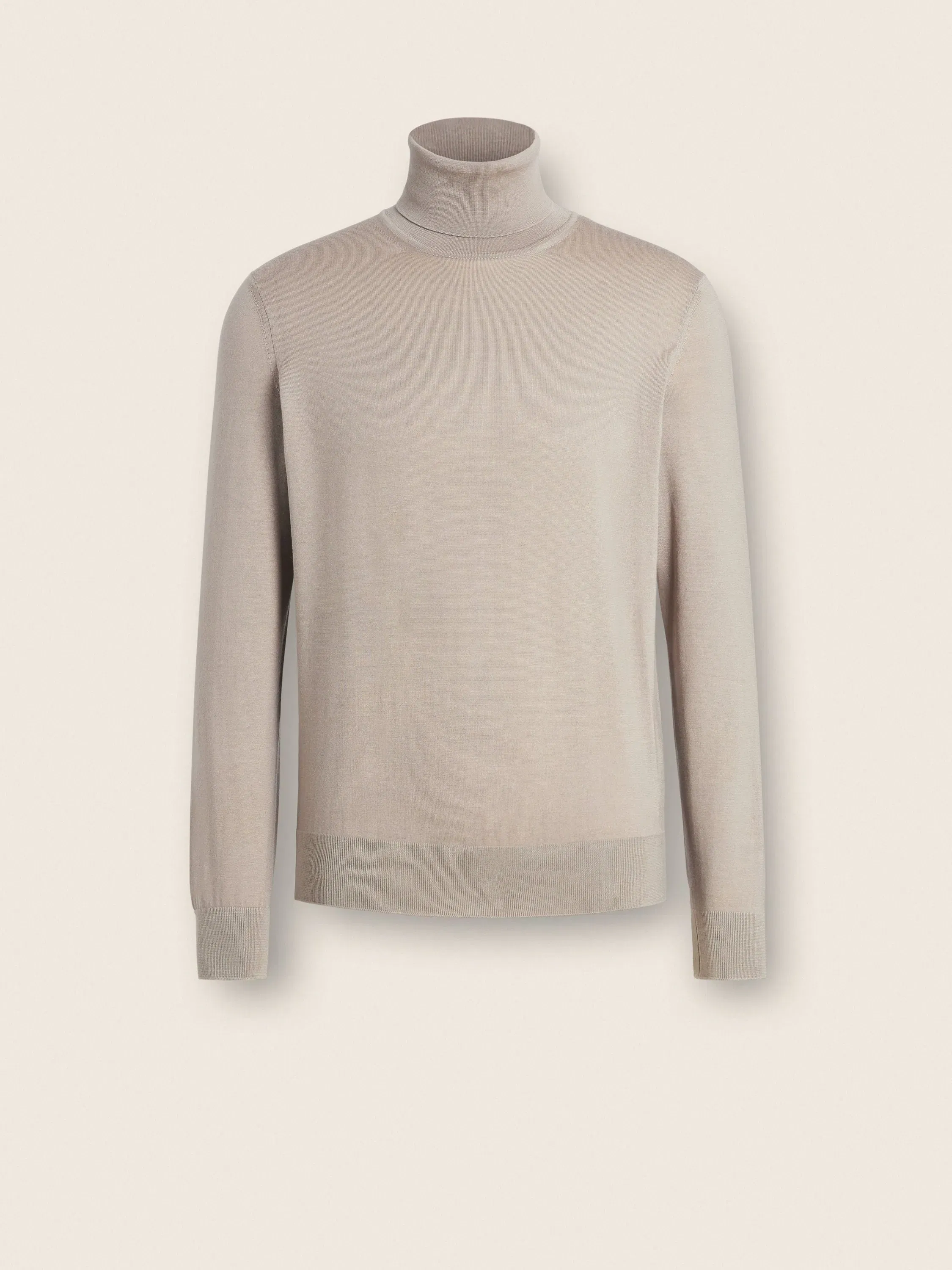 Zegna Light Taupe Cashseta Turtleneck