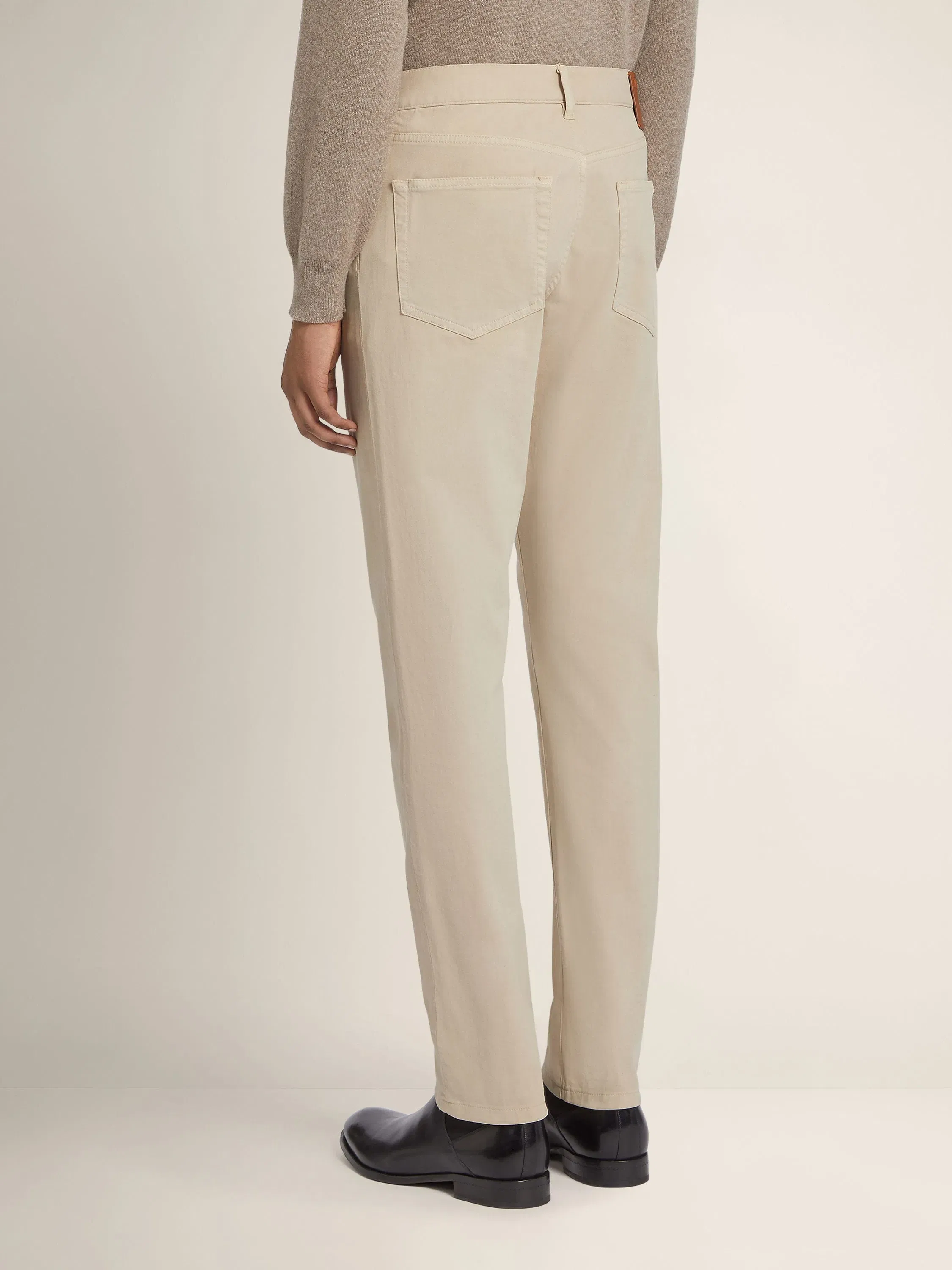 Zegna Beige Stretch Cotton Roccia Jeans