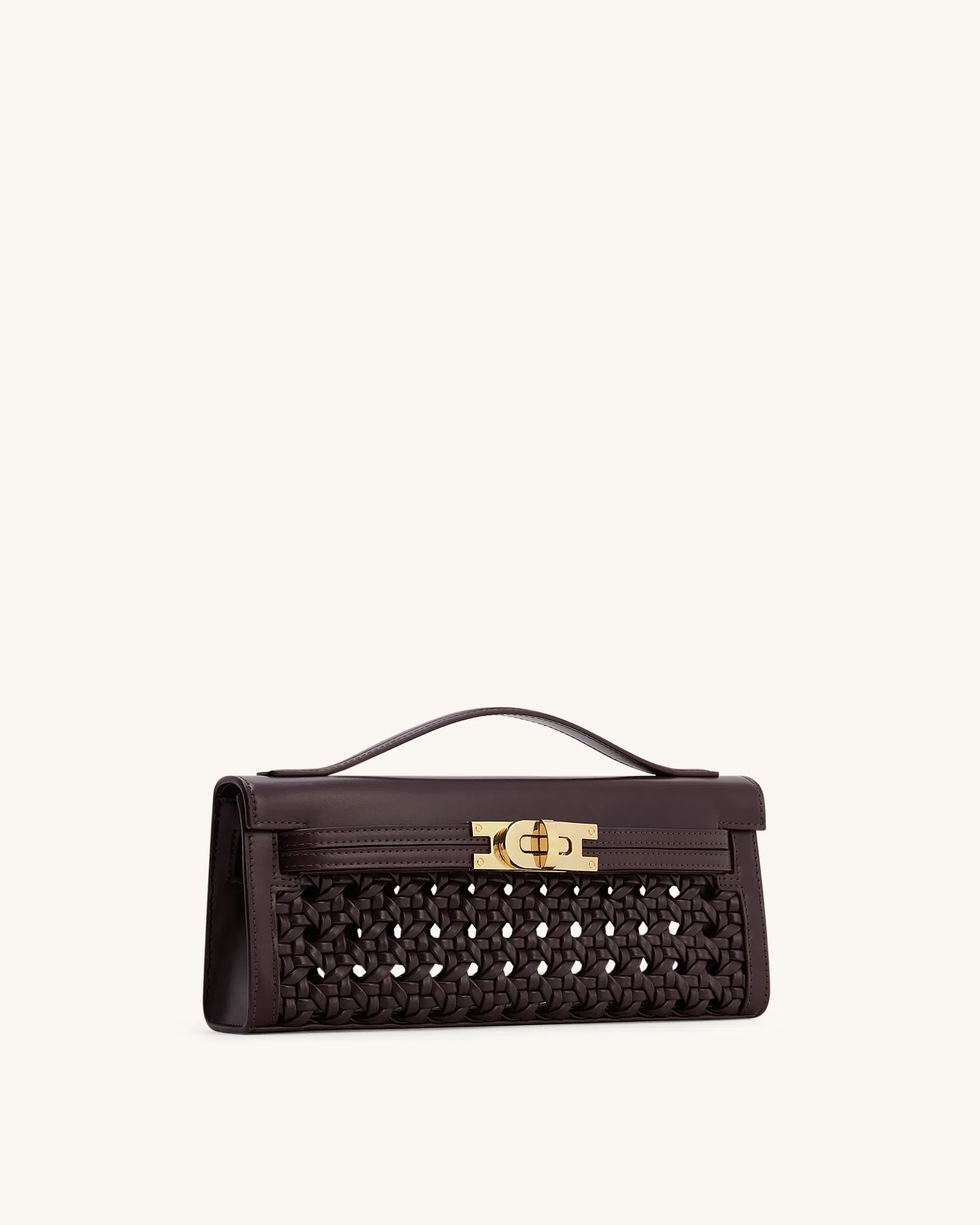 Jw Pei Bria Structured Top Handle Bag Dark Red