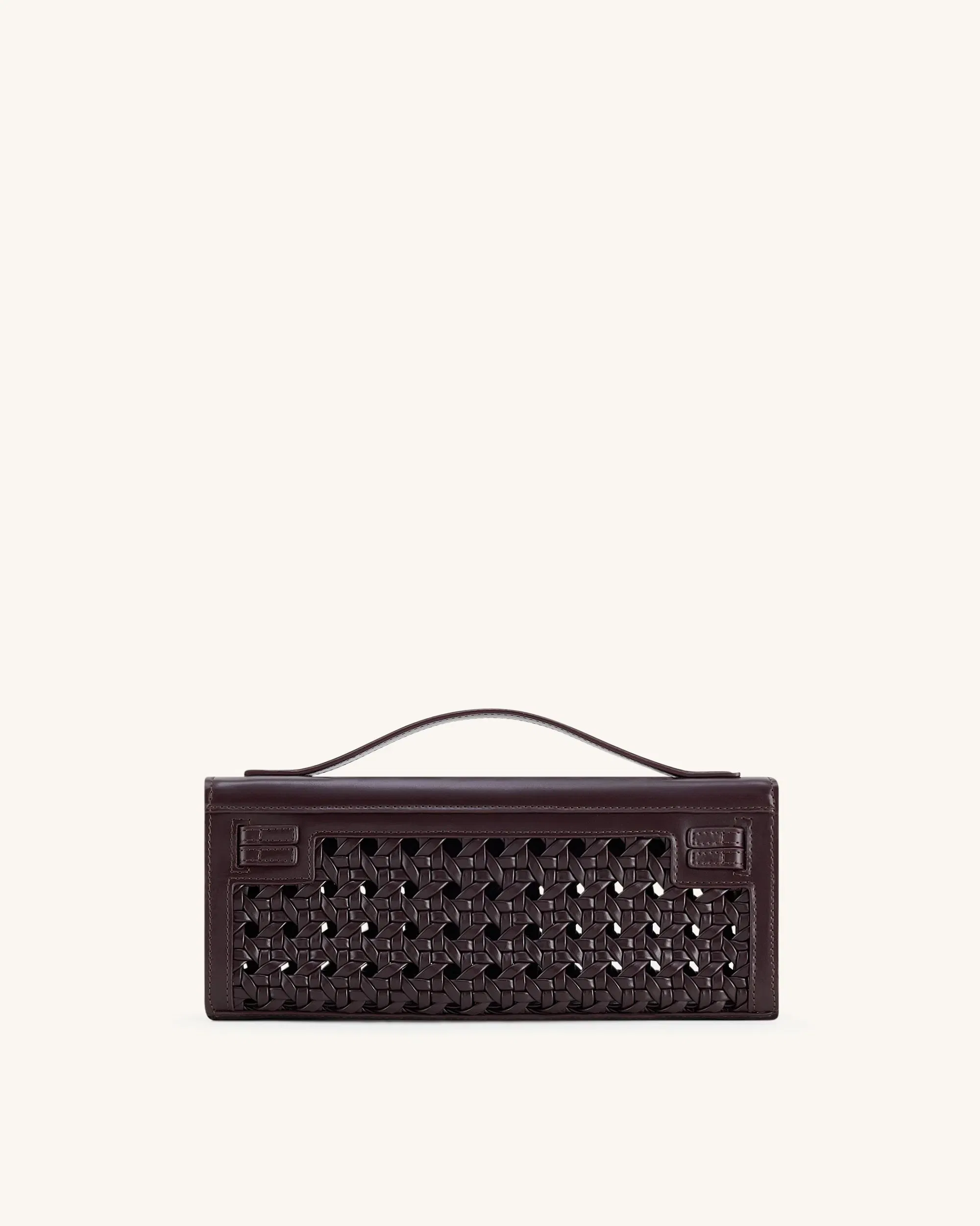 Jw Pei Bria Structured Top Handle Bag Dark Red