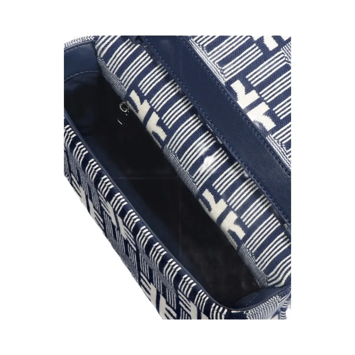 Jw Pei Fei Maze Jacquard Knit Cossbody Bag Navy