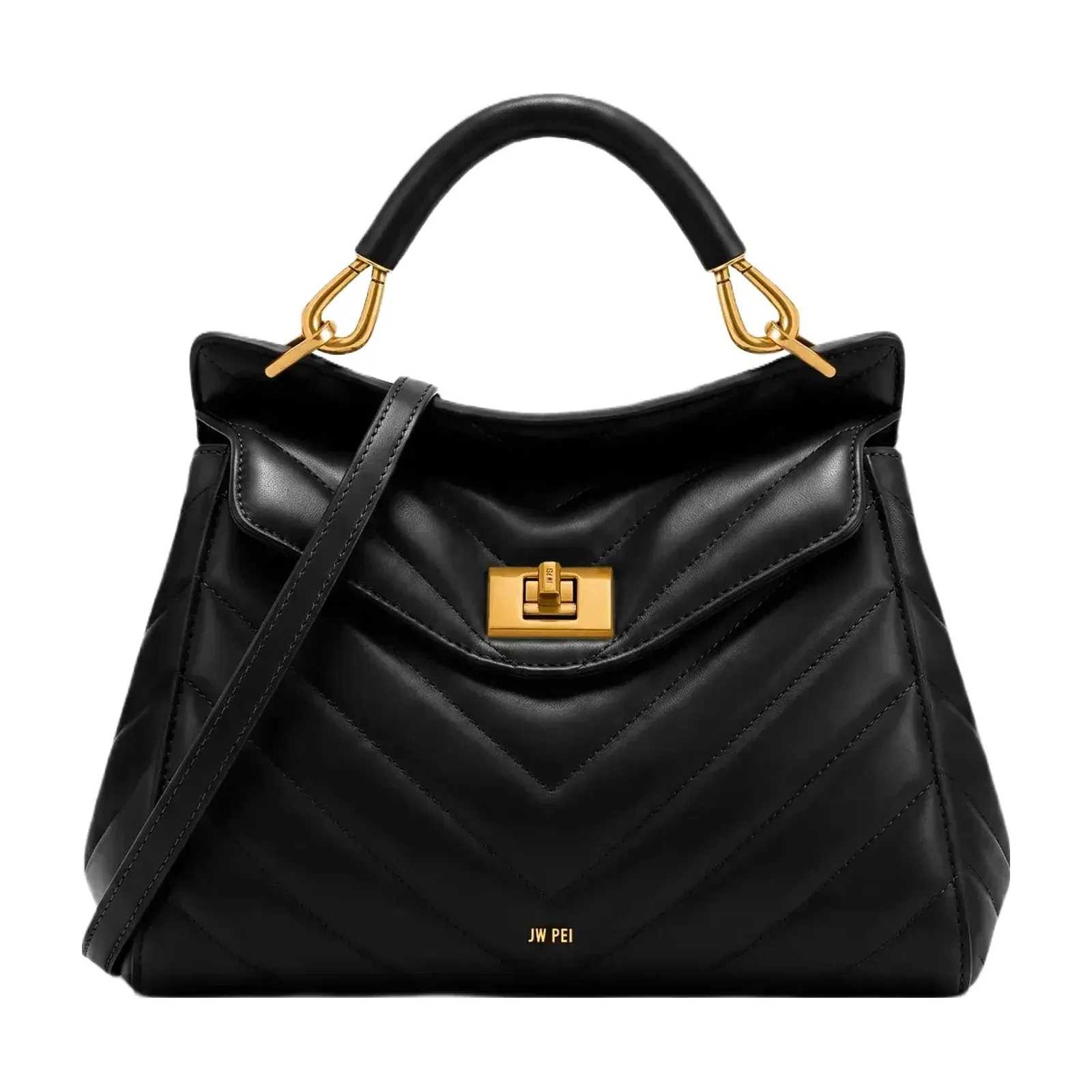 Jw Pei Lucia Classic Top Handle Bag Jet Black