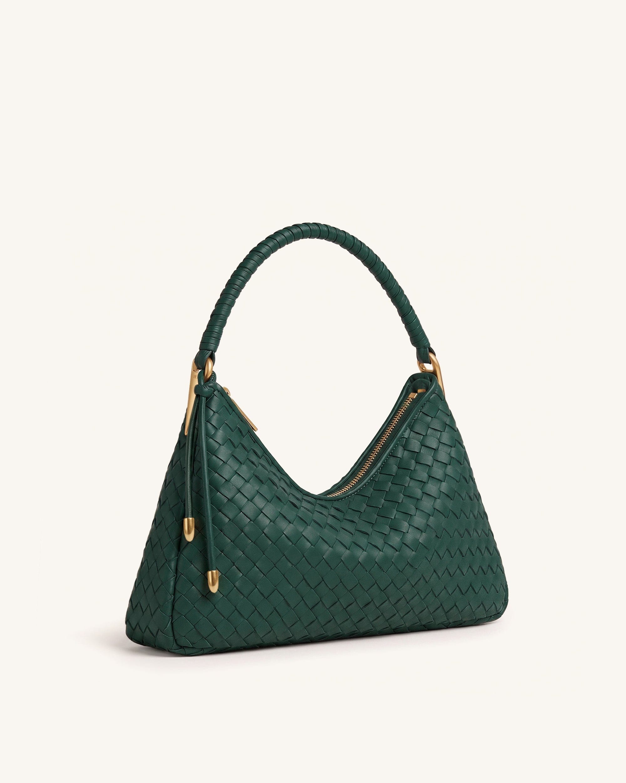 Jw Pei Lorena Woven Shoulder Bag Emerald Green