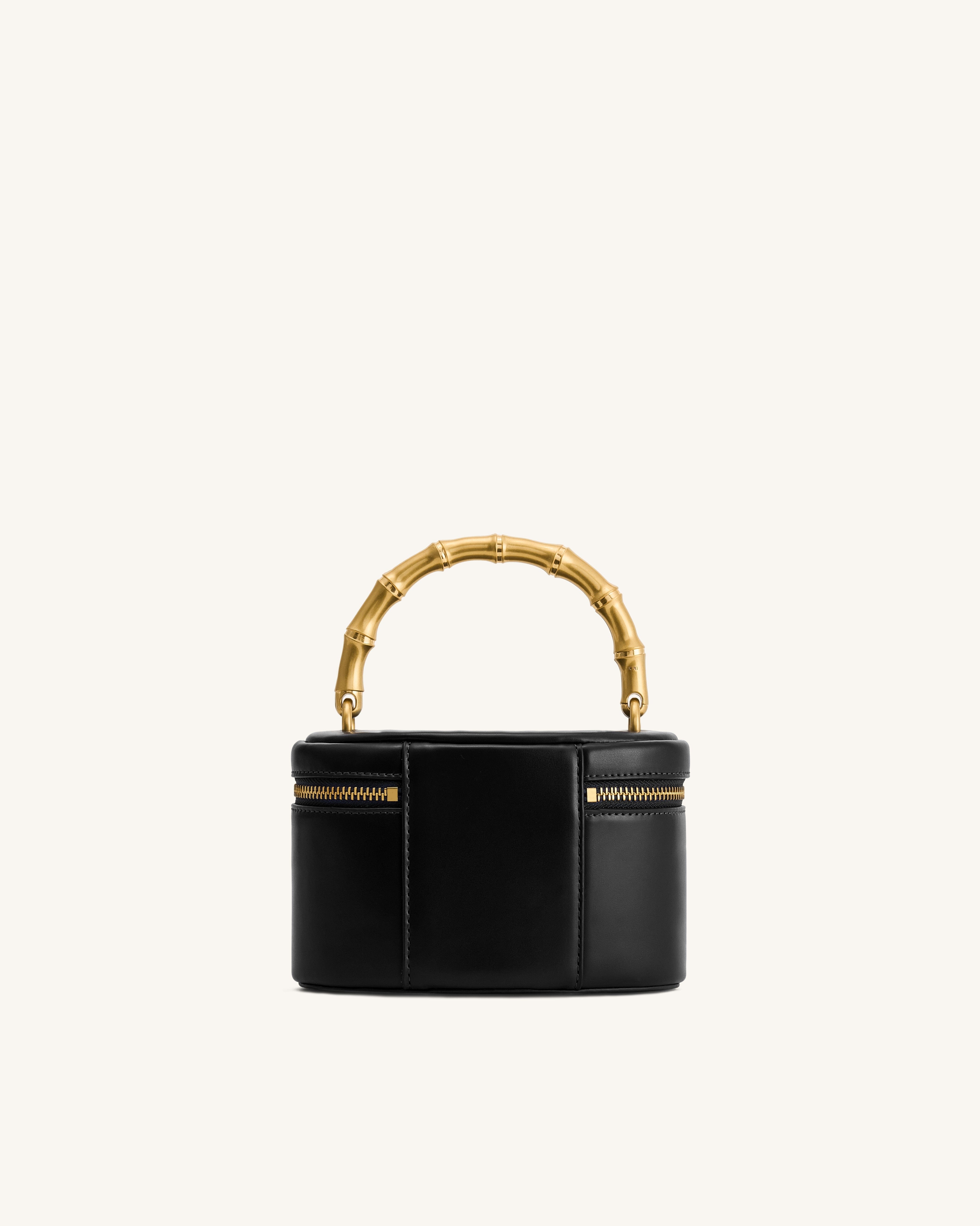 Jw Pei Natalie Metal Geometric Pendant Handle Bag Black