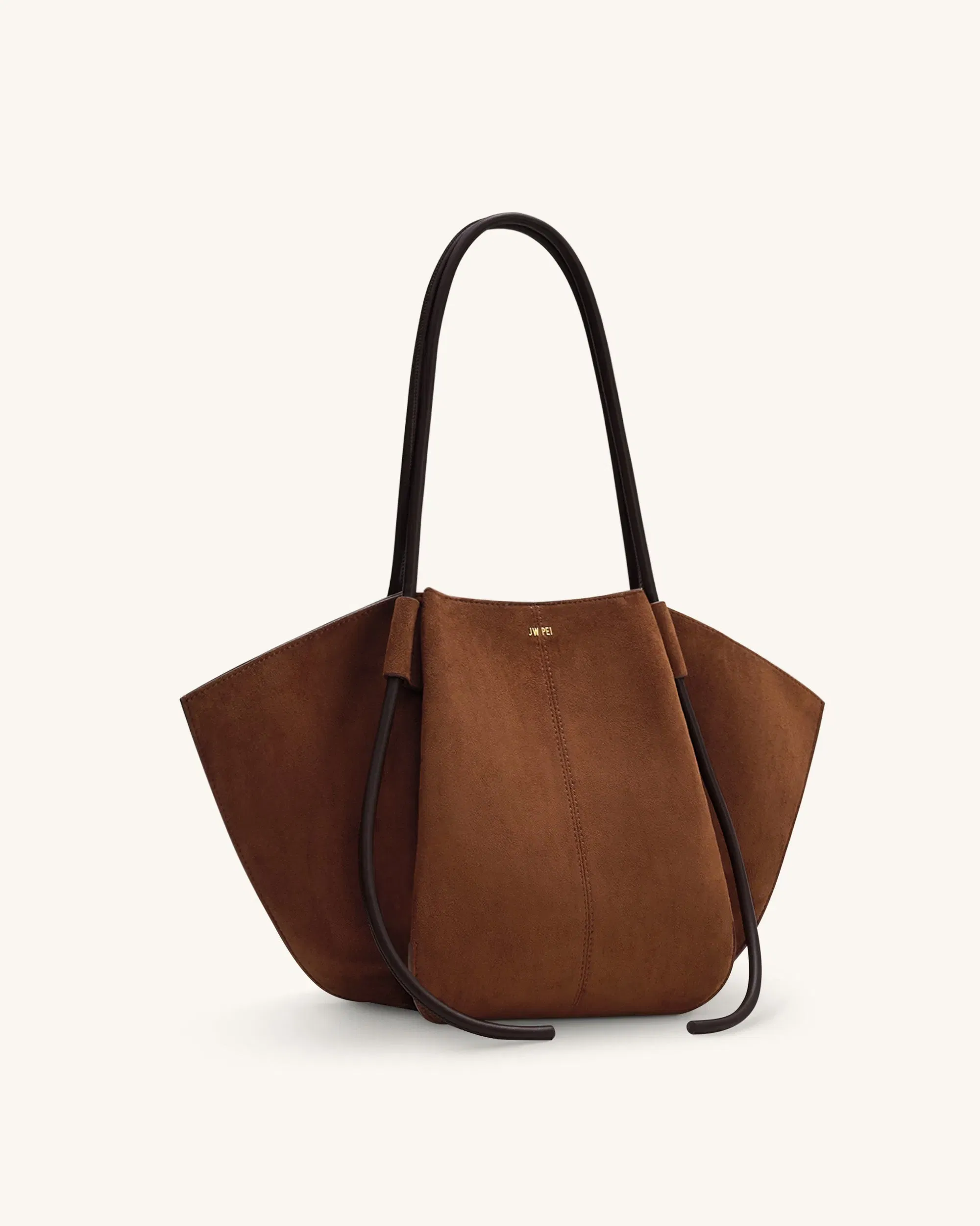 Jw Pei Nala Faux Suede Wide Tote Bag Brown