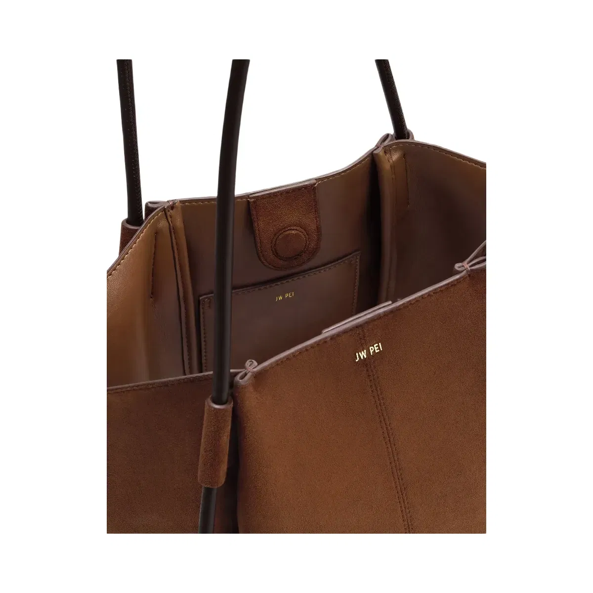 Jw Pei Nala Faux Suede Wide Tote Bag Brown
