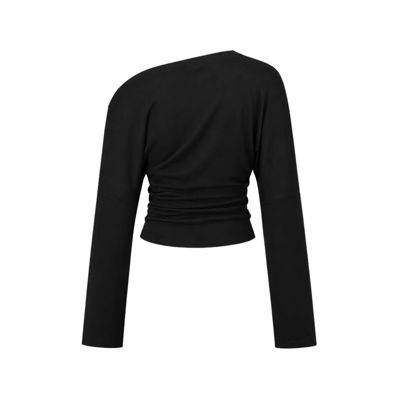 Voyd Asymmetrical black grommet top.