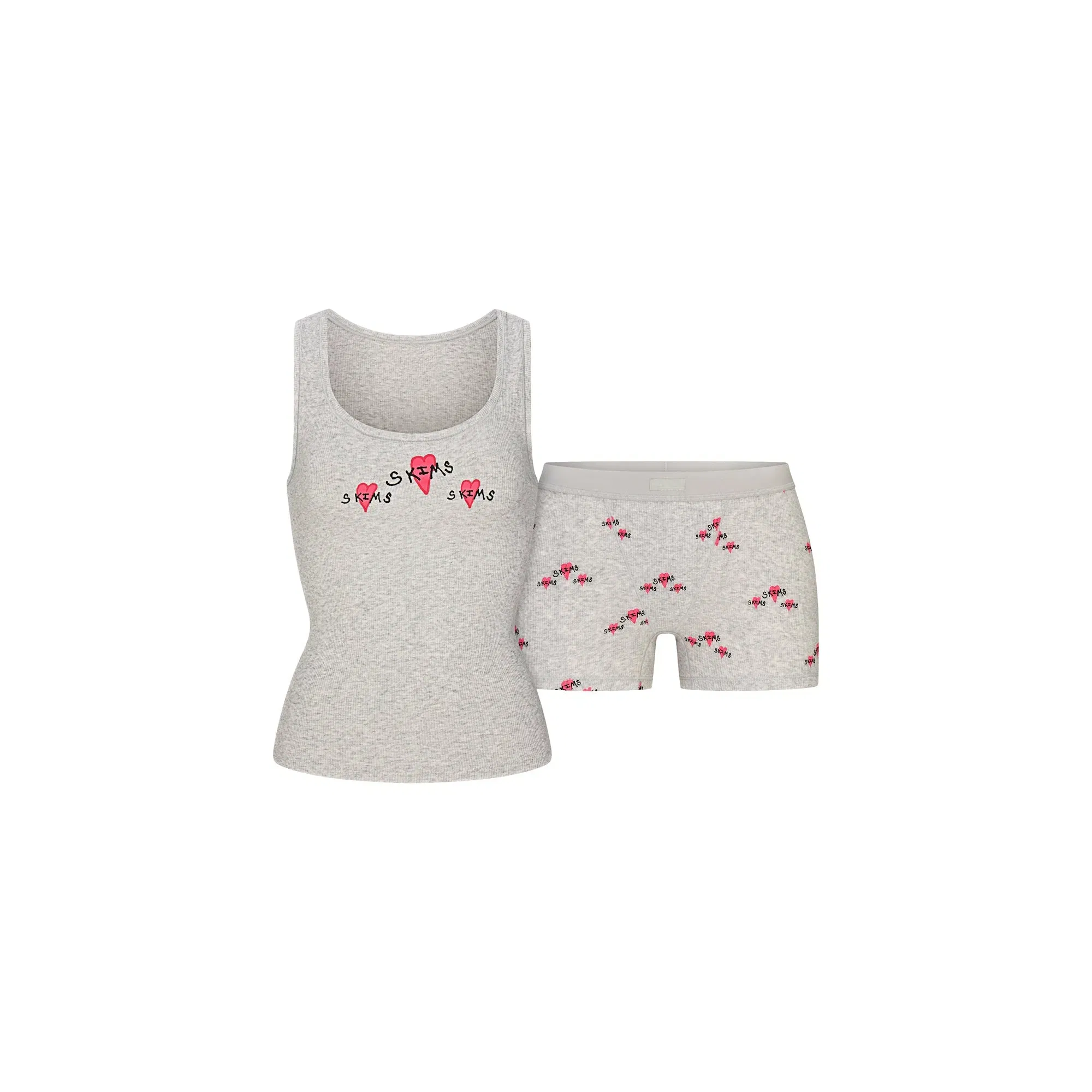 Cotton Rib Tank and Short Set