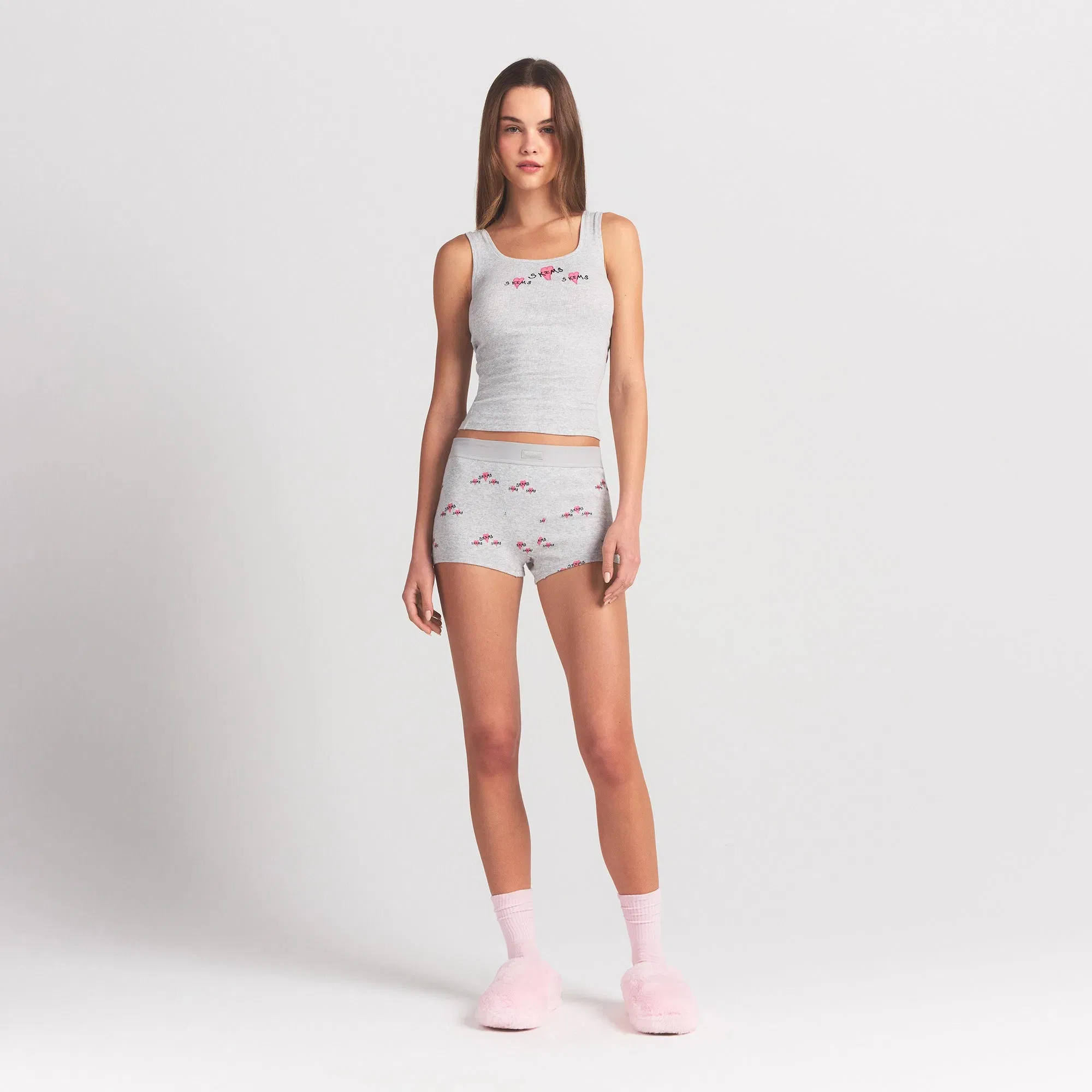 Cotton Rib Tank and Short Set