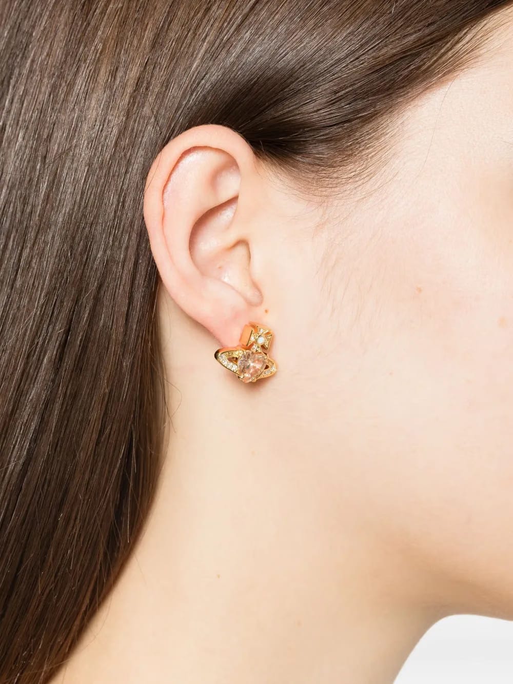 heart orb earrings