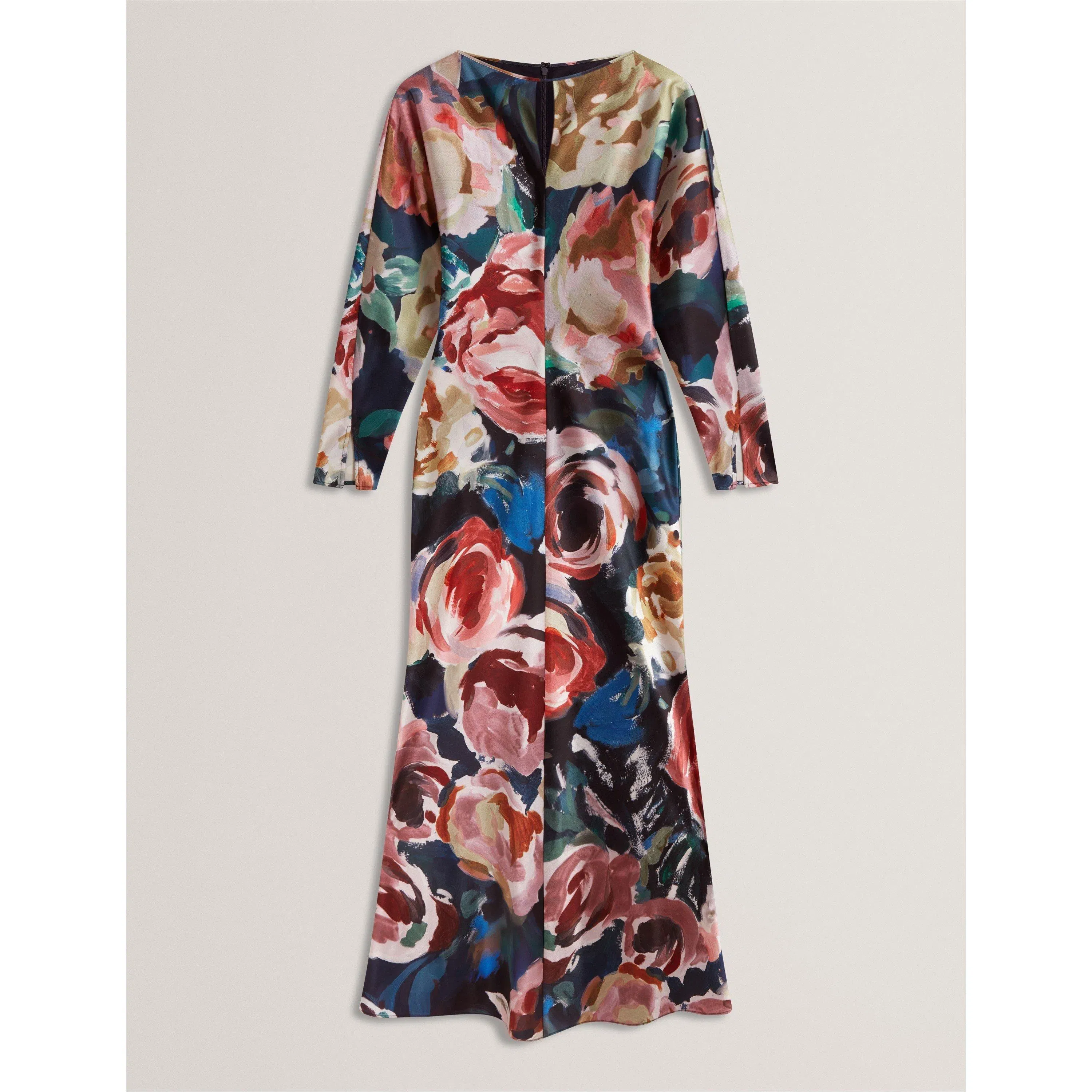 Long-Sleeve Midi Tea Dress