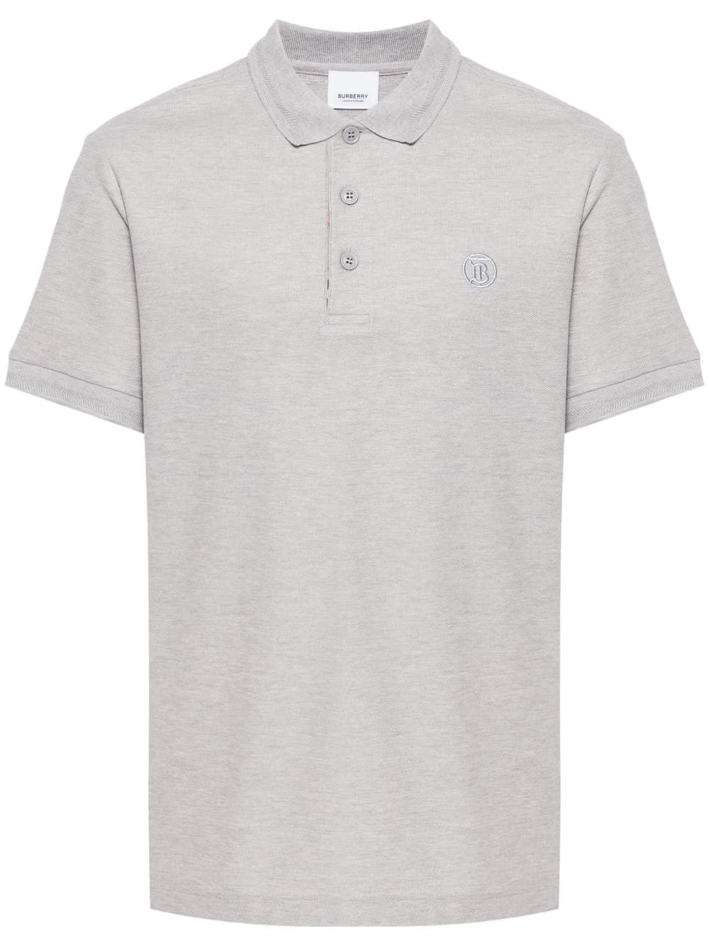 Burberry logo-embroidered cotton polo shirt