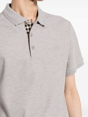 Burberry logo-embroidered cotton polo shirt