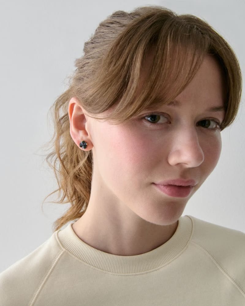 Spade Flower Studs