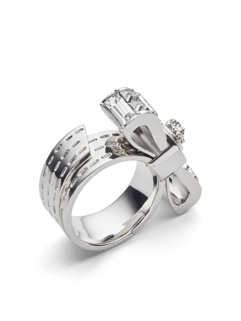 Gianni Ribbon crystal ring