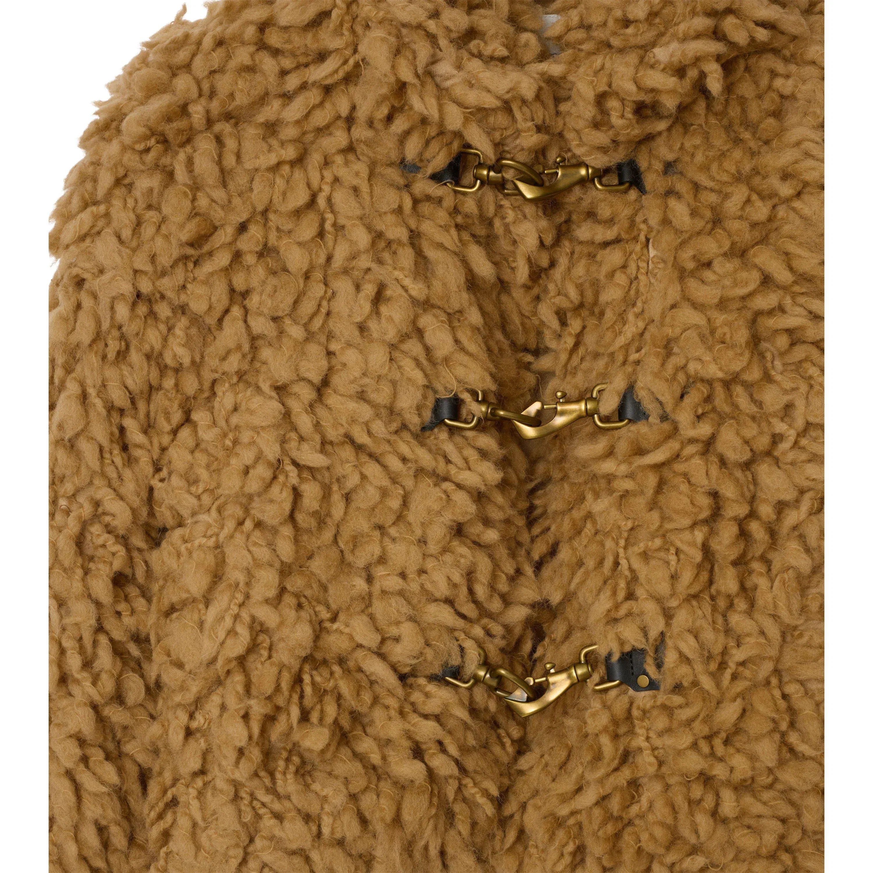 Textured Faux Fur Coat