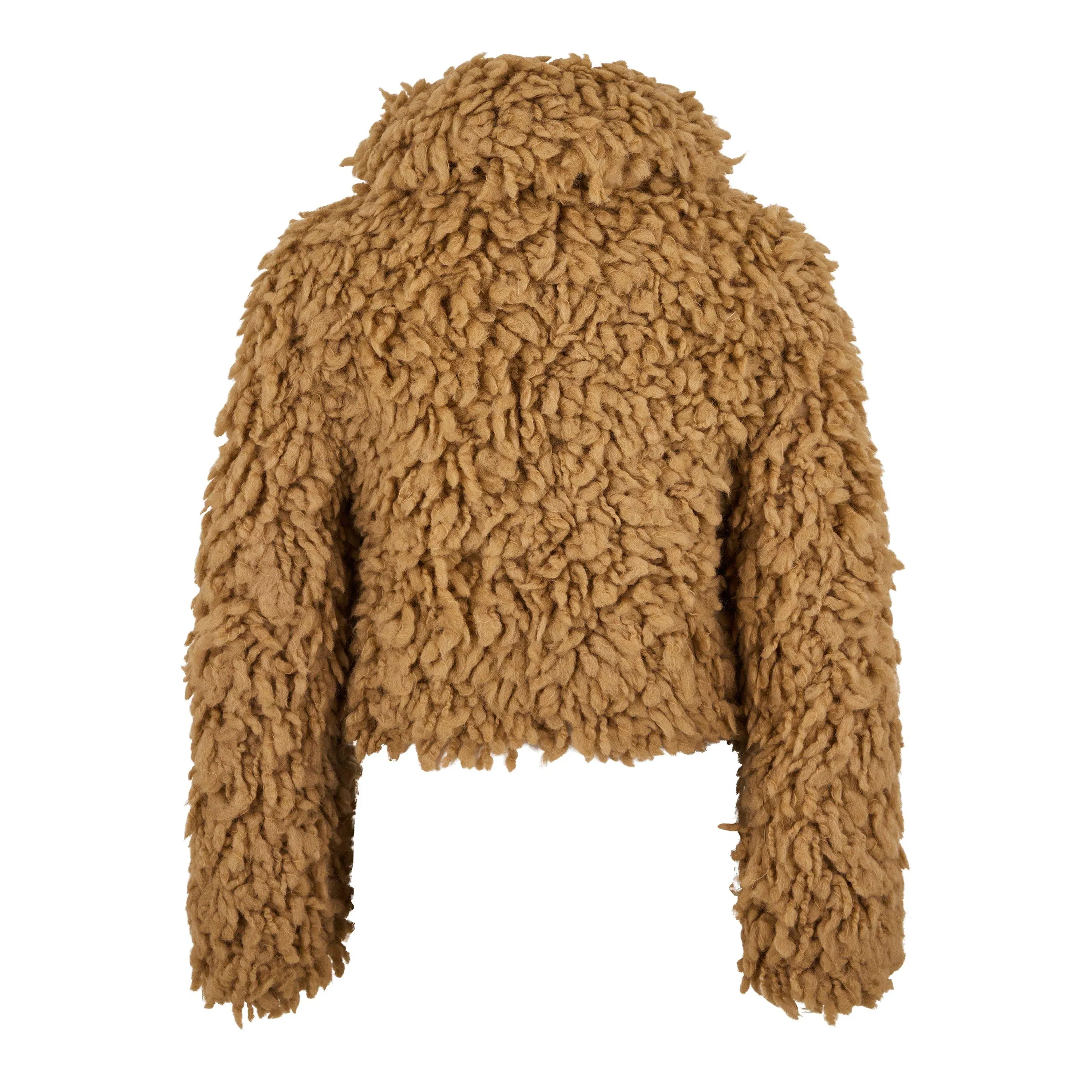 Textured Faux Fur Coat