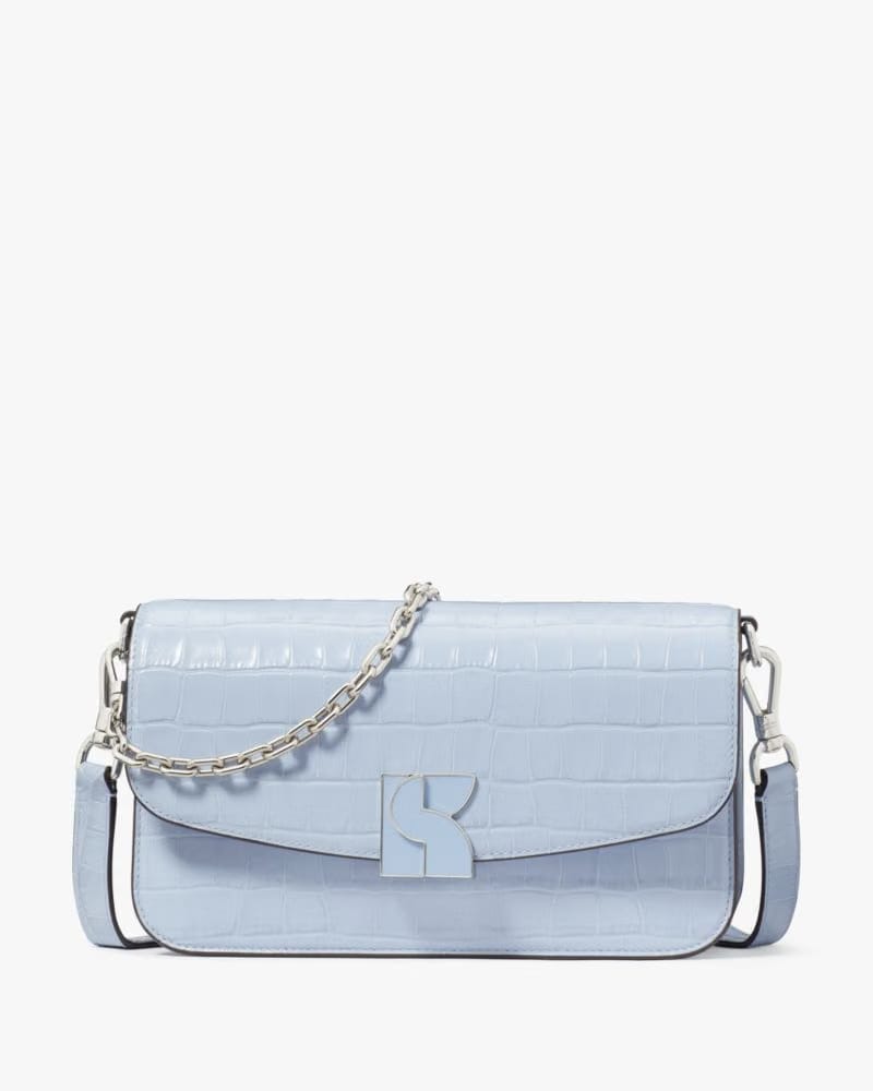 Dakota Croc-embossed Medium Convertible Shoulder Bag