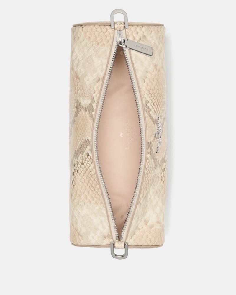 Roulette Snake Embossed Crossbody Bag