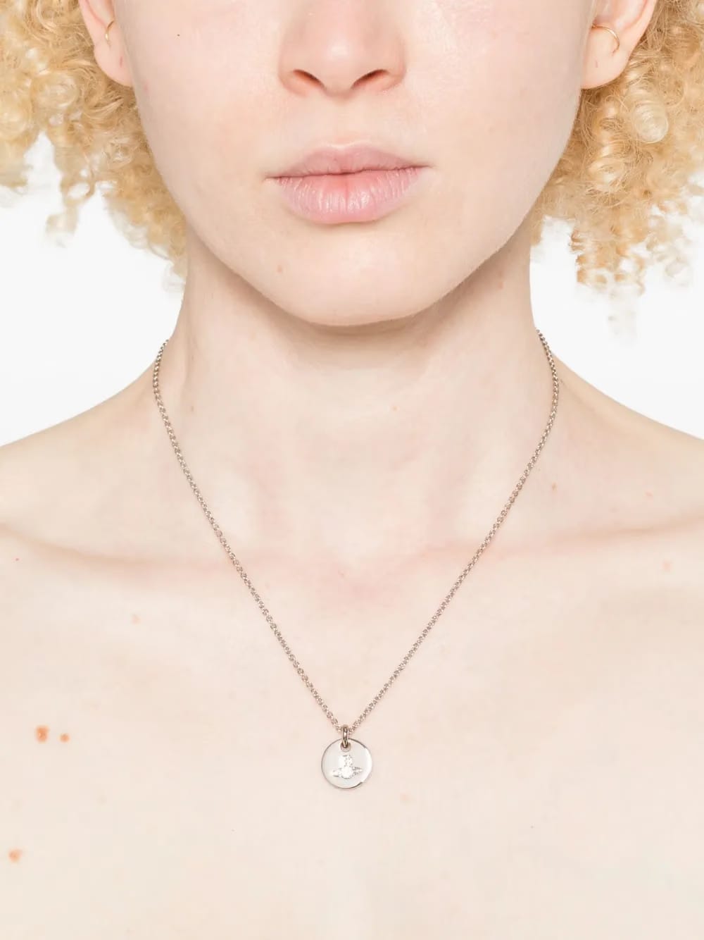 Lewis orb embellished-disc necklace