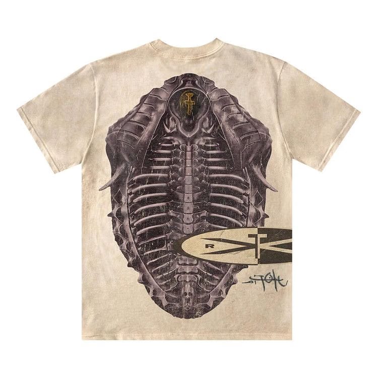 Cactus Jack by Travis Scott Rib Cage Shorts-Sleeve T-Shirt Multicolor