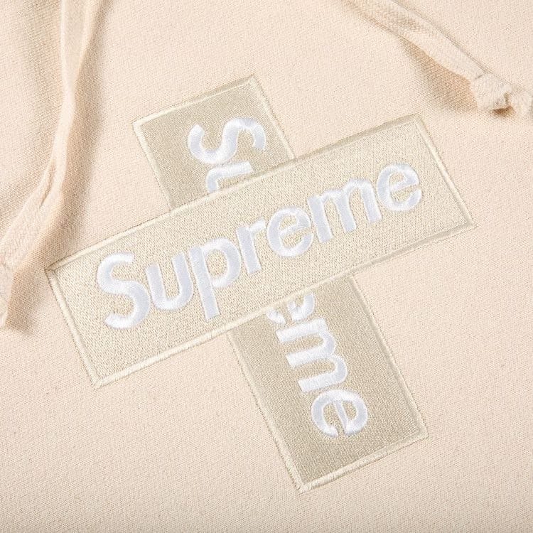Supreme Cross Box Logo Hoodie Natural
