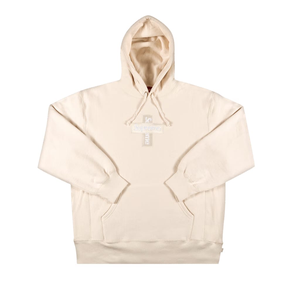 Supreme Cross Box Logo Hoodie Natural