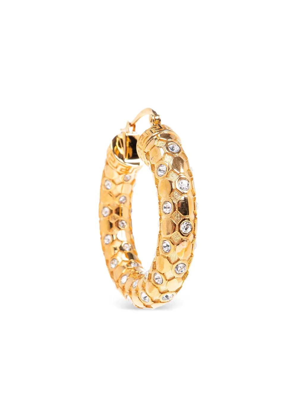 Greca-engraved hoops