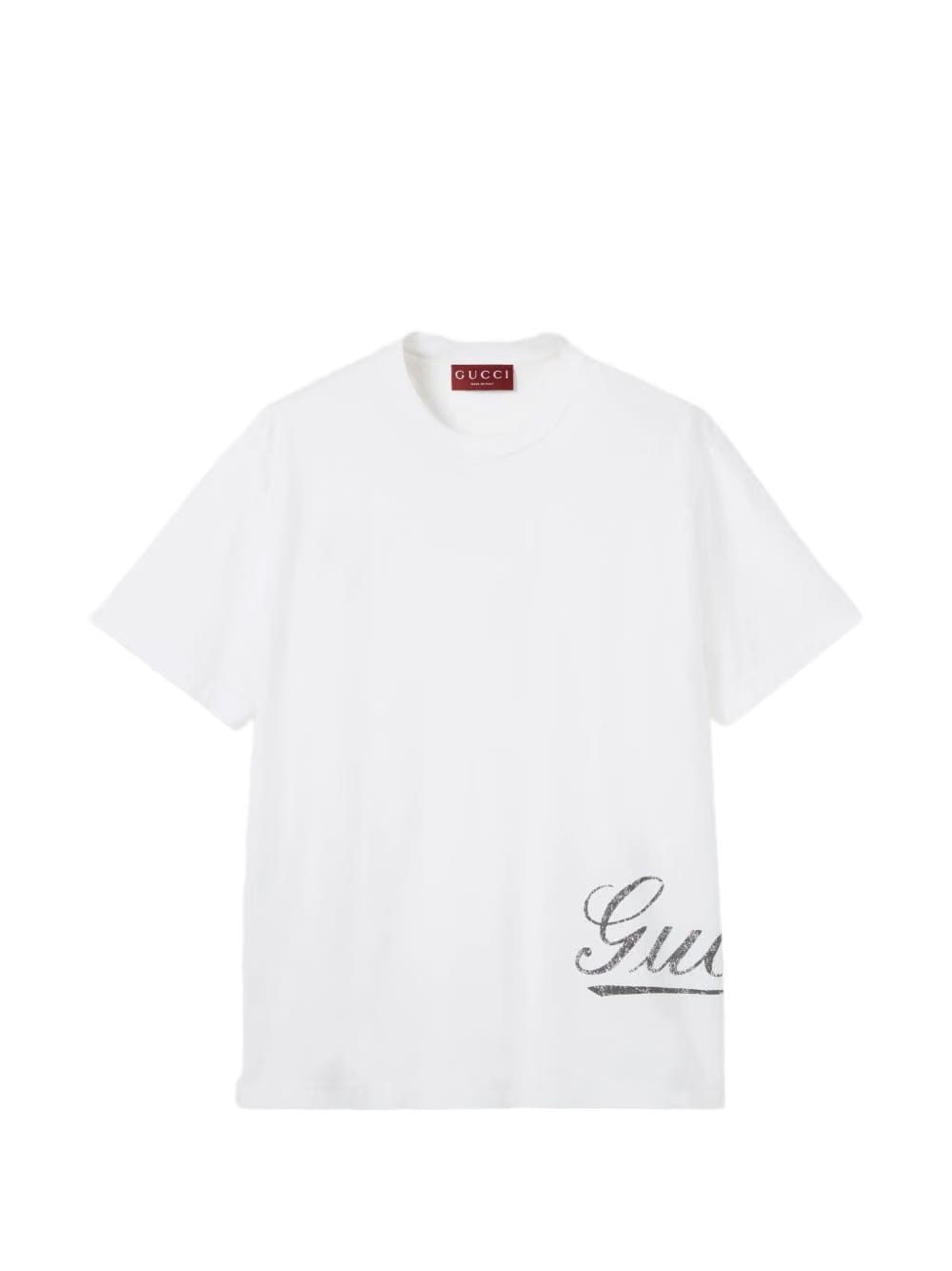 Gucci logo lettering ribbed T-shirt