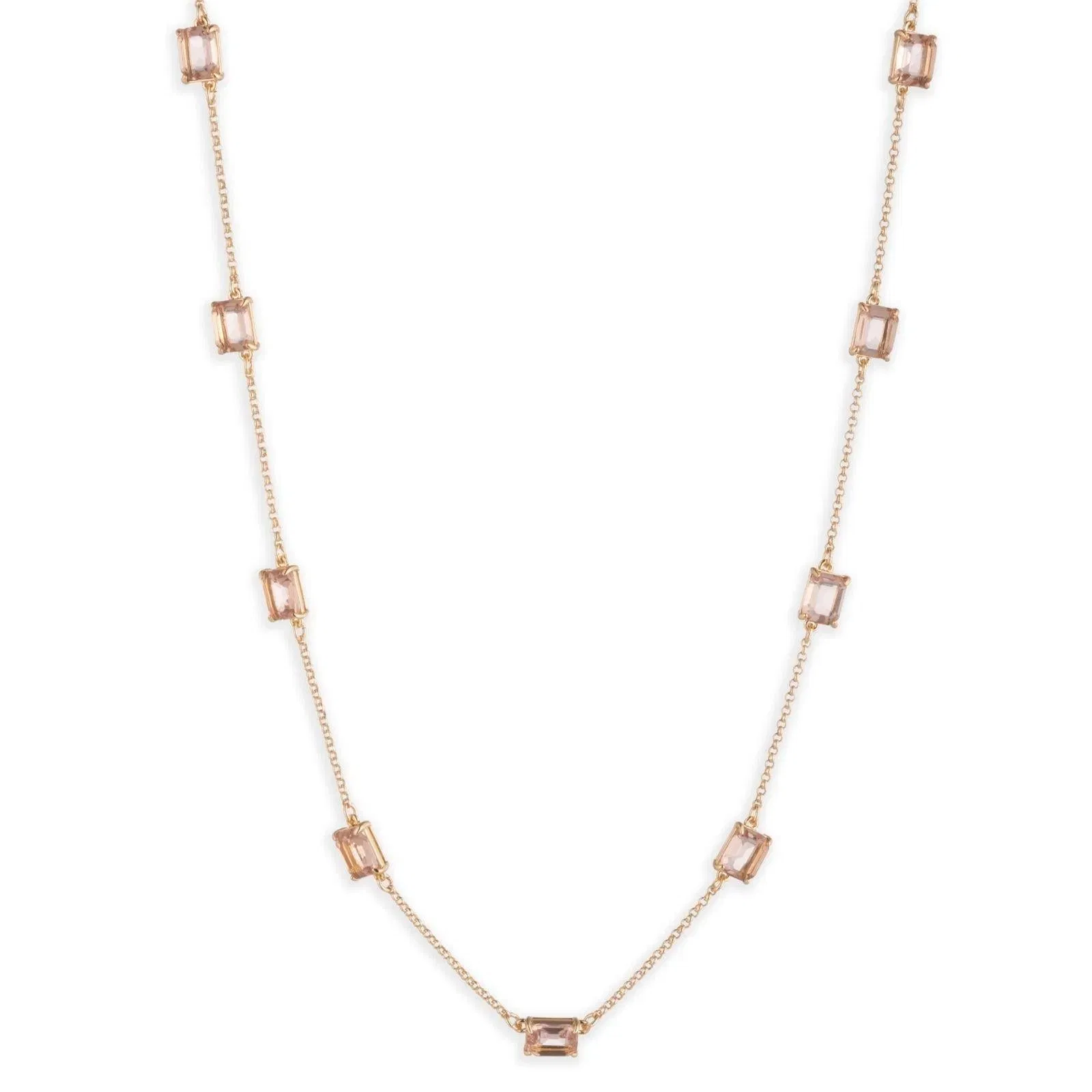 Lauren Ralph Lauren Gold & Rose Stone Necklace