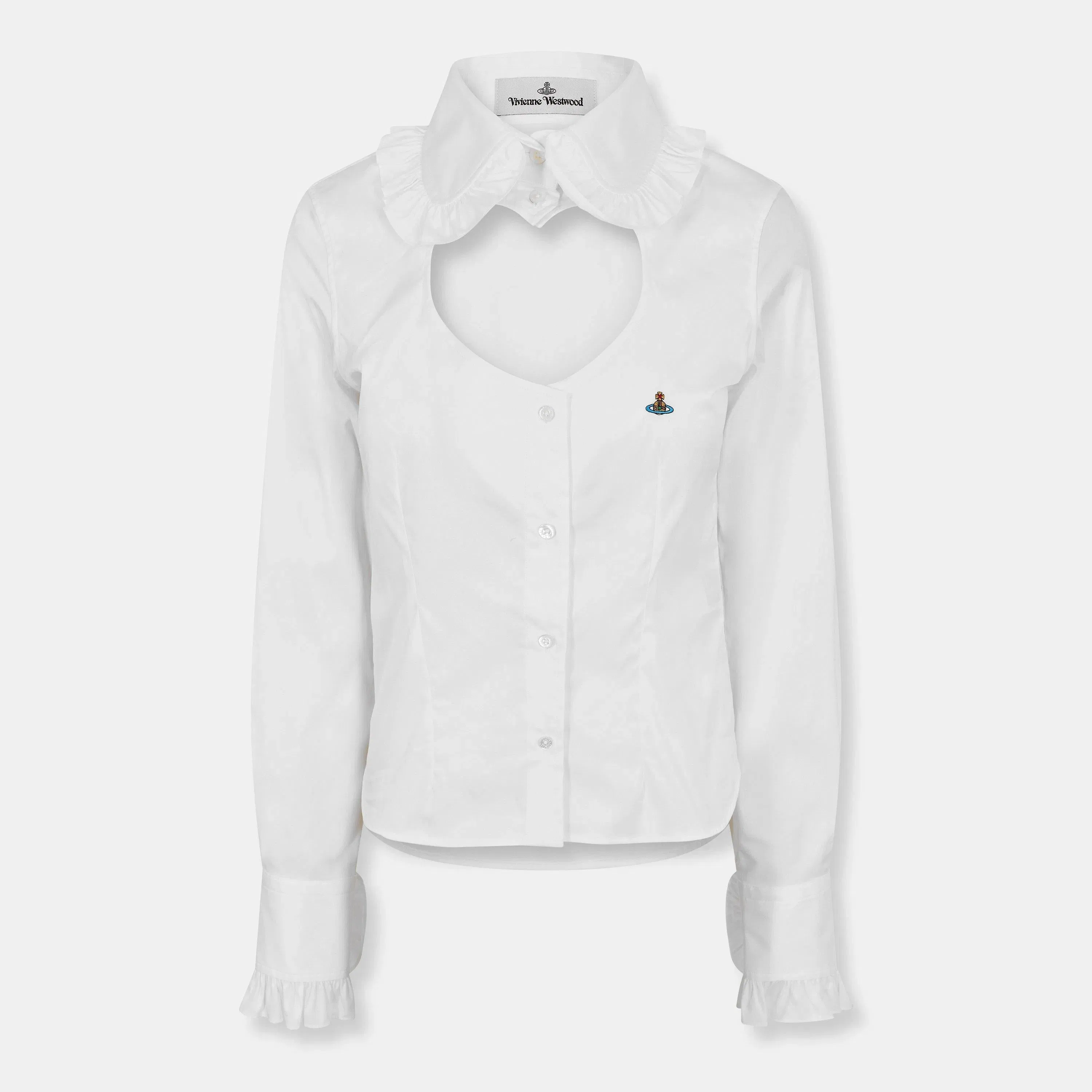 Viv Frill Short Sleeve Plain Shirt