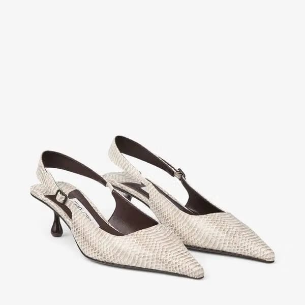 Jimmy Choo Amel Snake print leather pumps - neutral