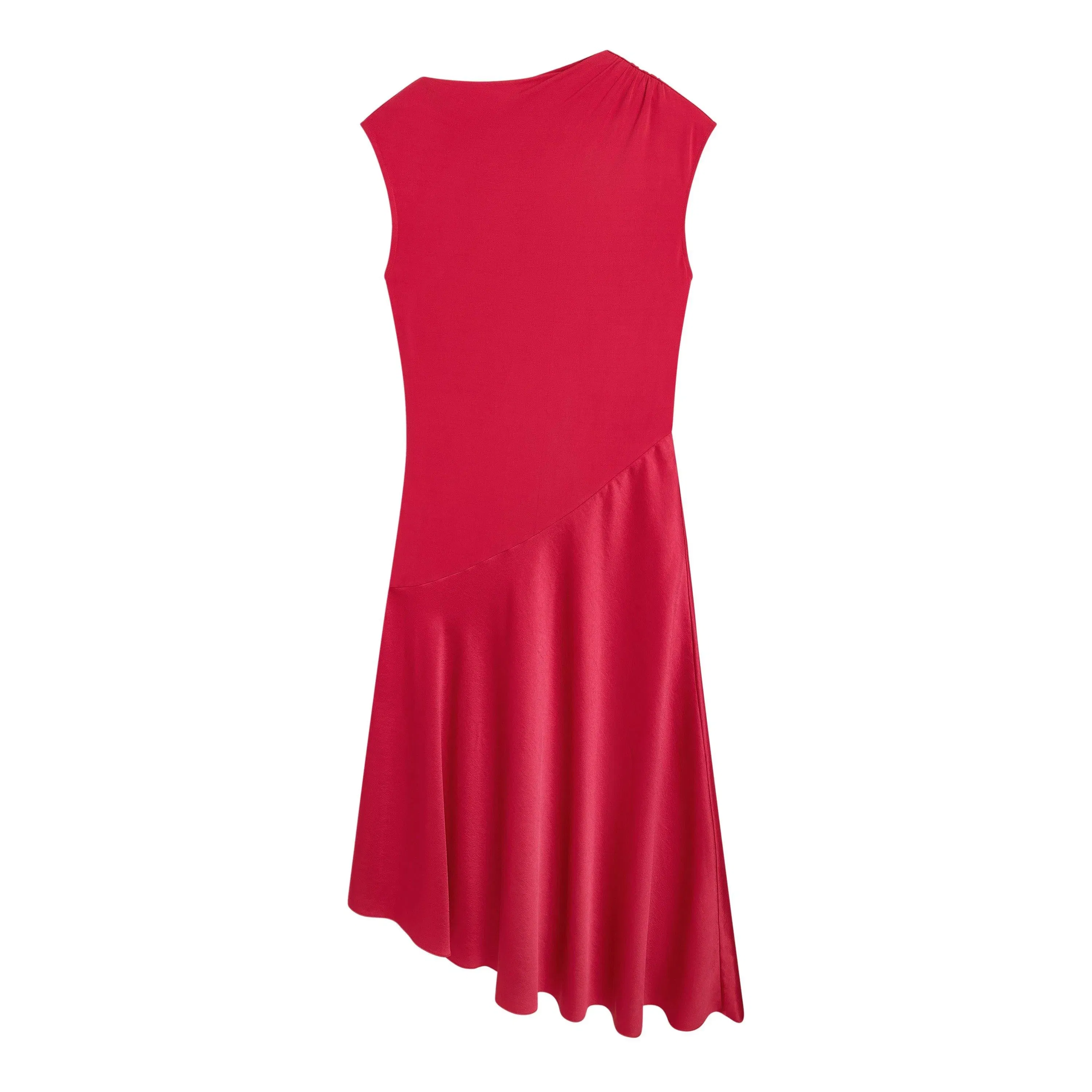 Ted Baker Asymmetric Satin Panel Midi Dress