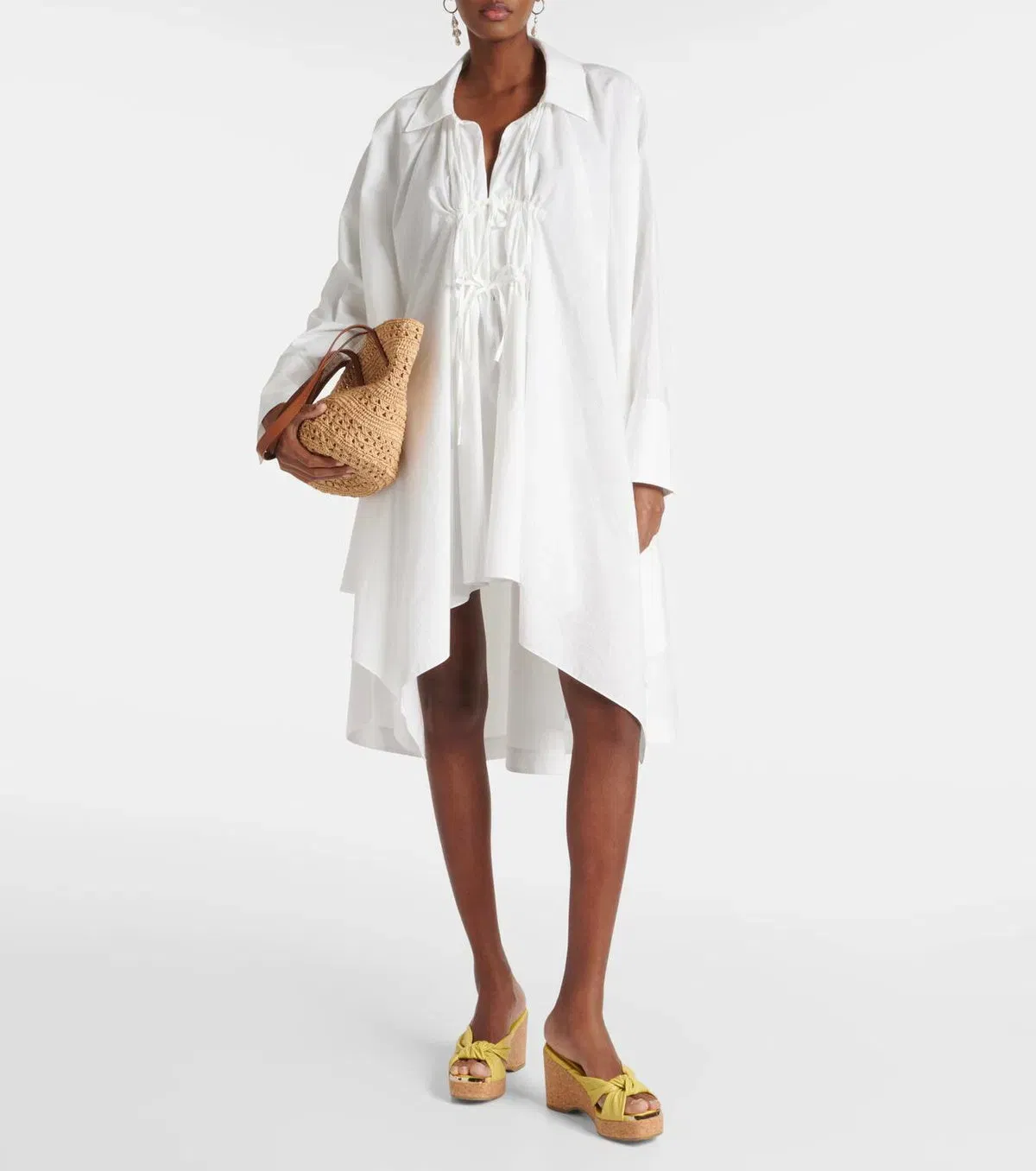 Jimmy Choo Avenue lizard-effect leather wedge mules