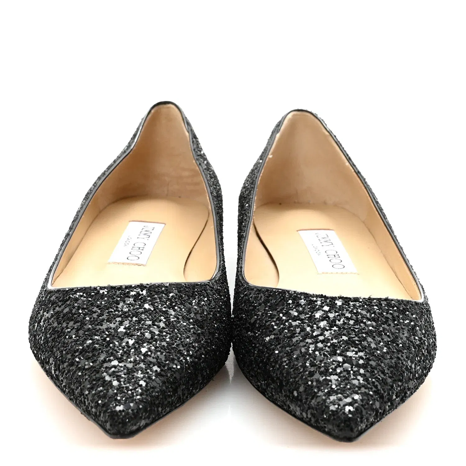 Glitter Romy Flats 38 Black