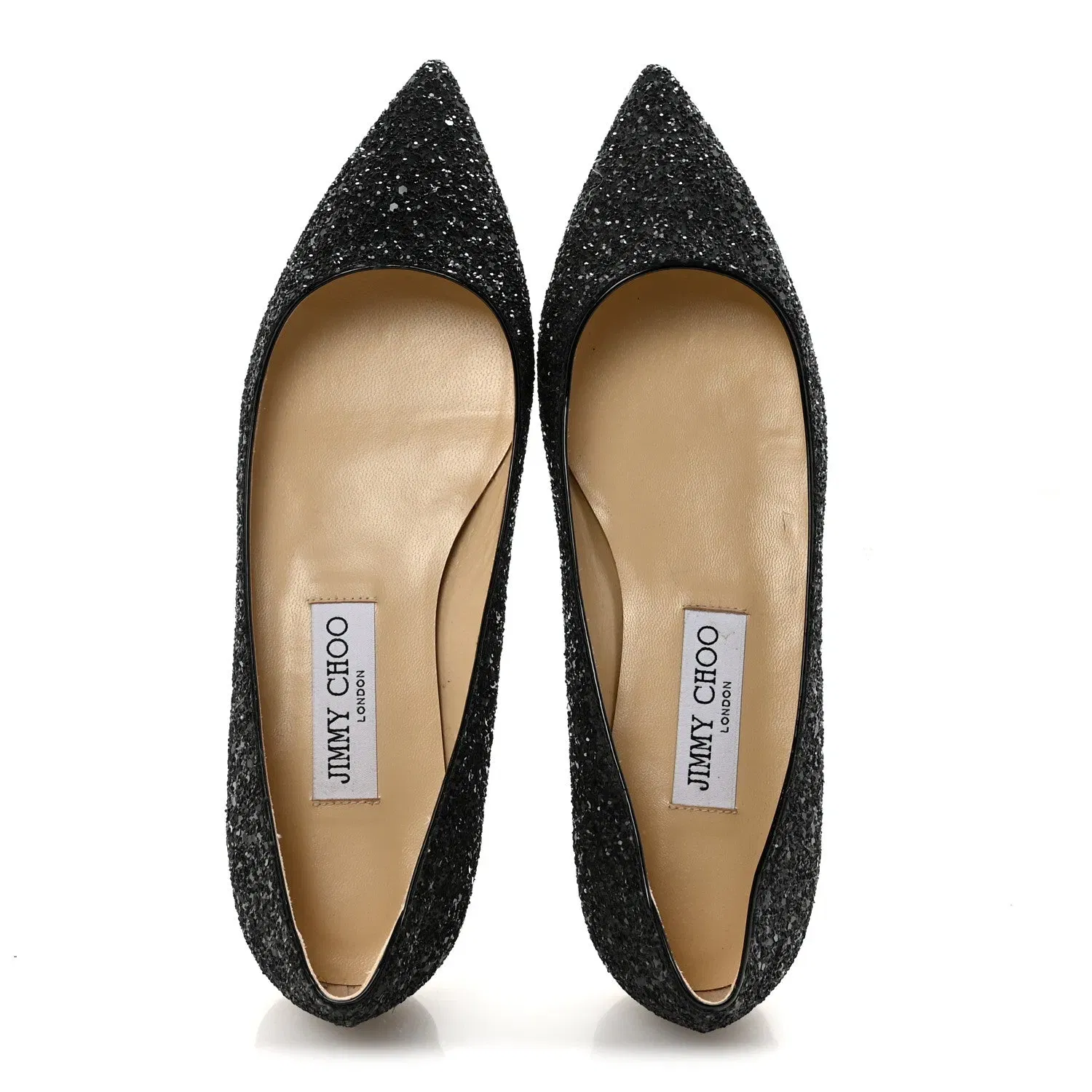 Glitter Romy Flats 38 Black