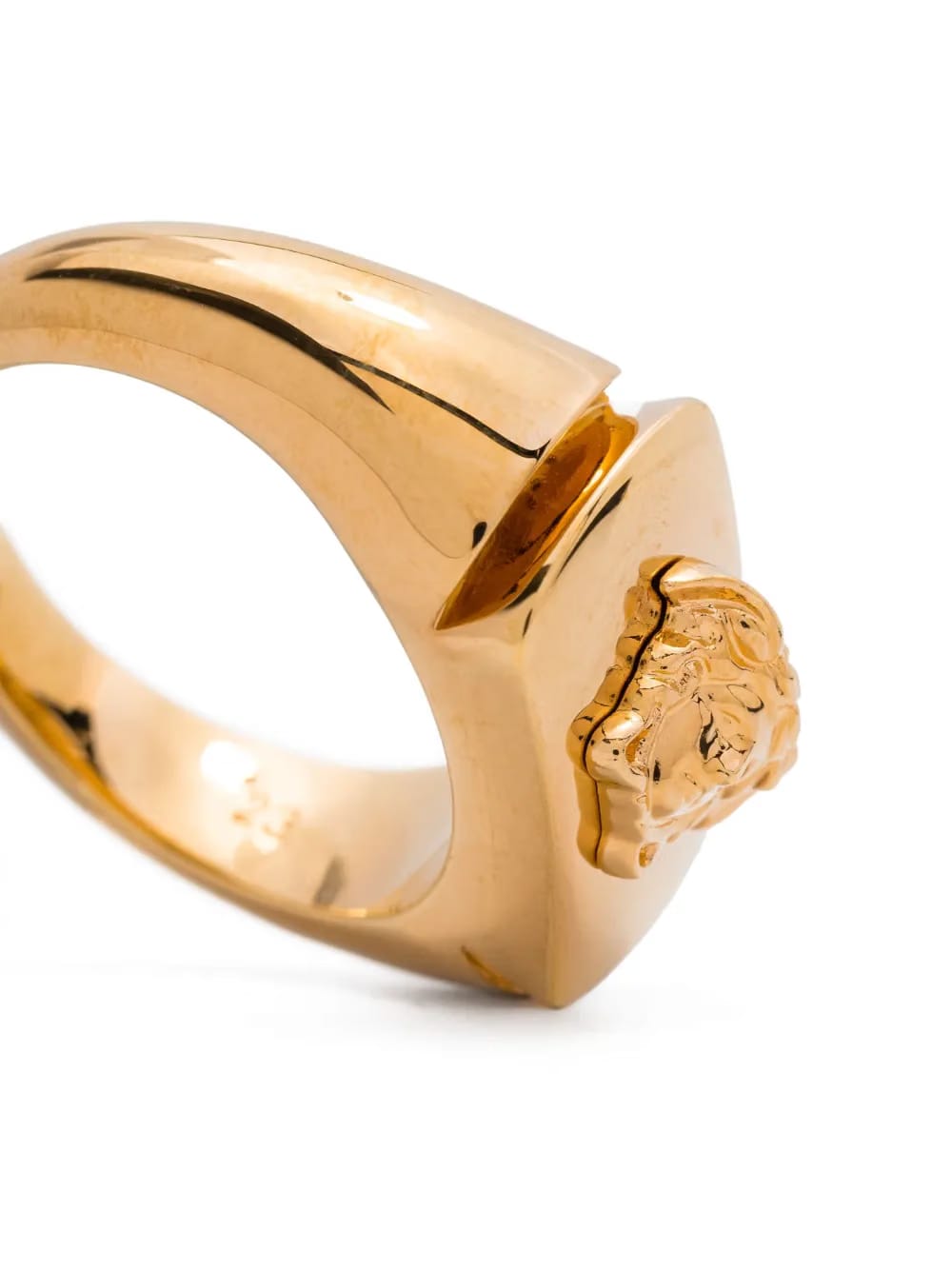 Medusa-embossed signet ring