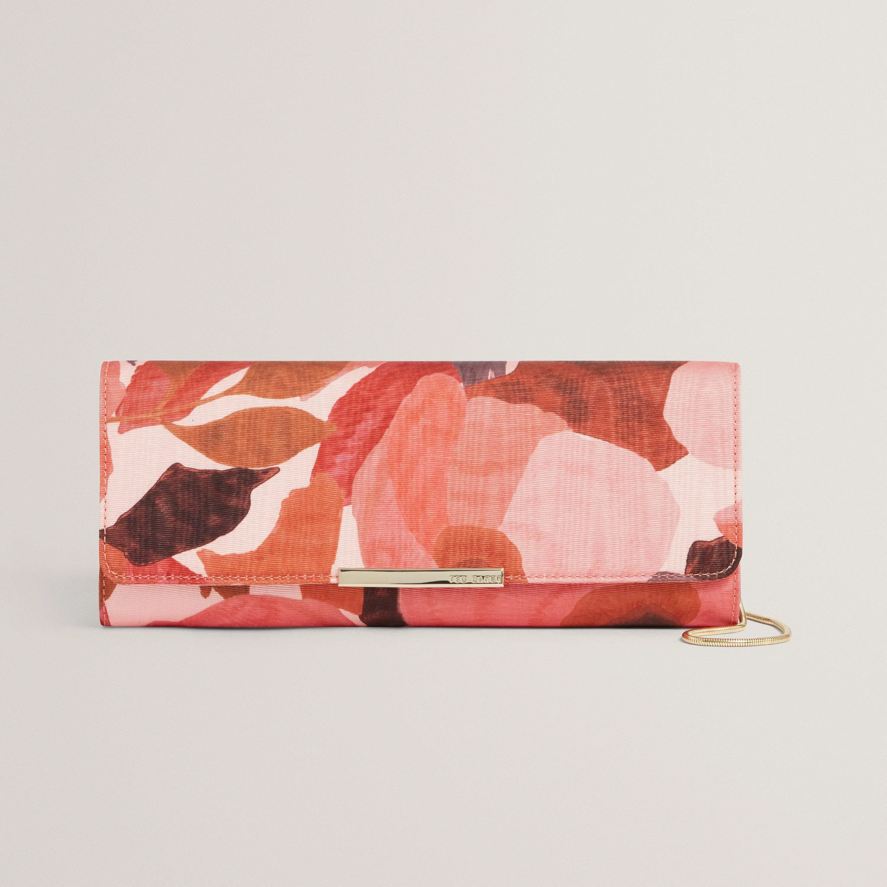 Floral Print Baguette Clutch Bag