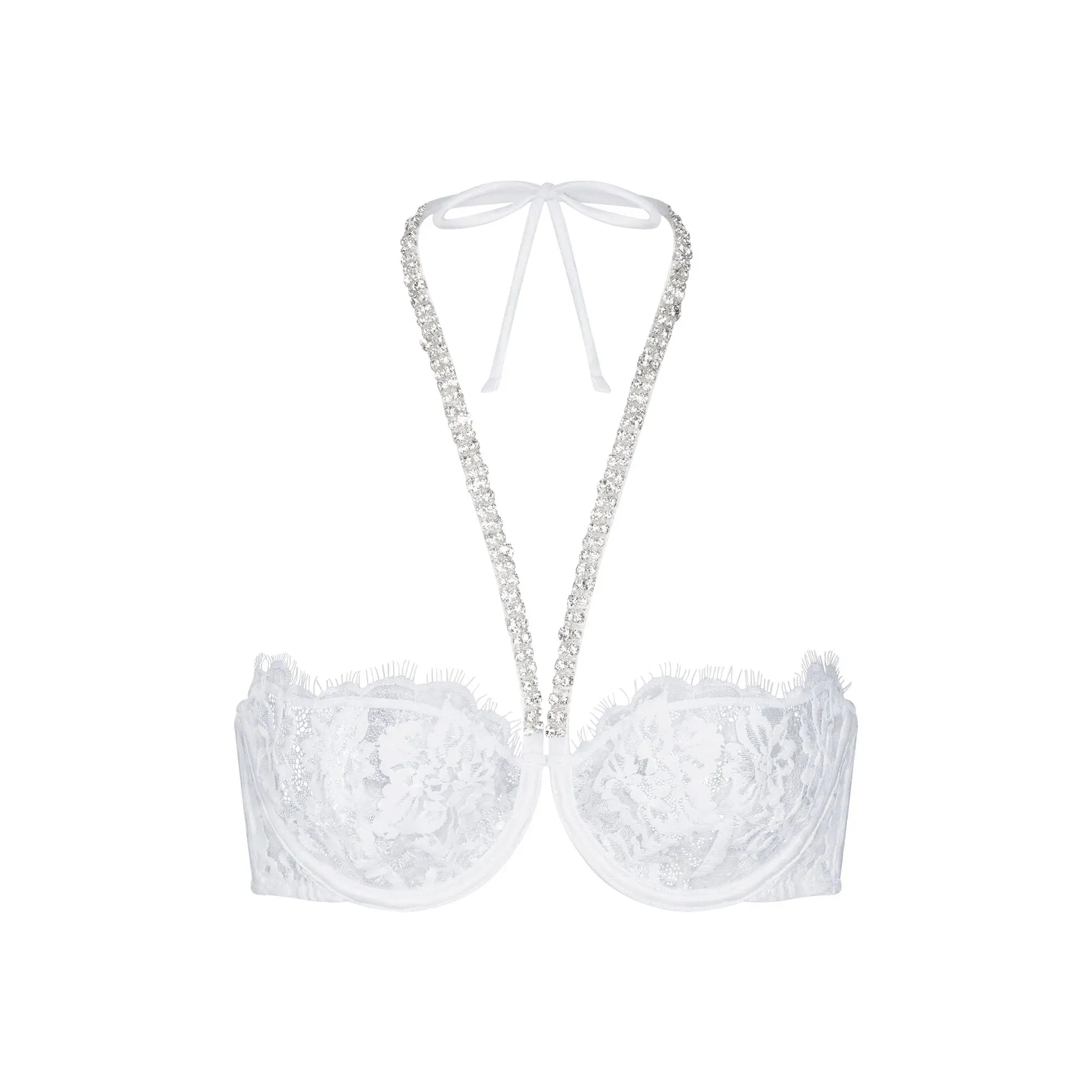 Skims Lace Unlined Halter Bra