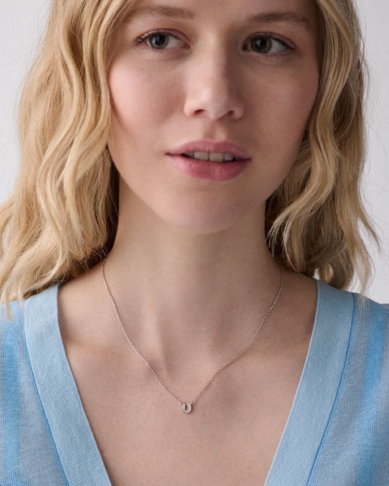 You're A Gem Pave Horseshoe Pendant