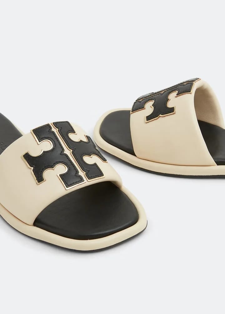 TORY BURCH Double T Sport Slide New Cream/Beige